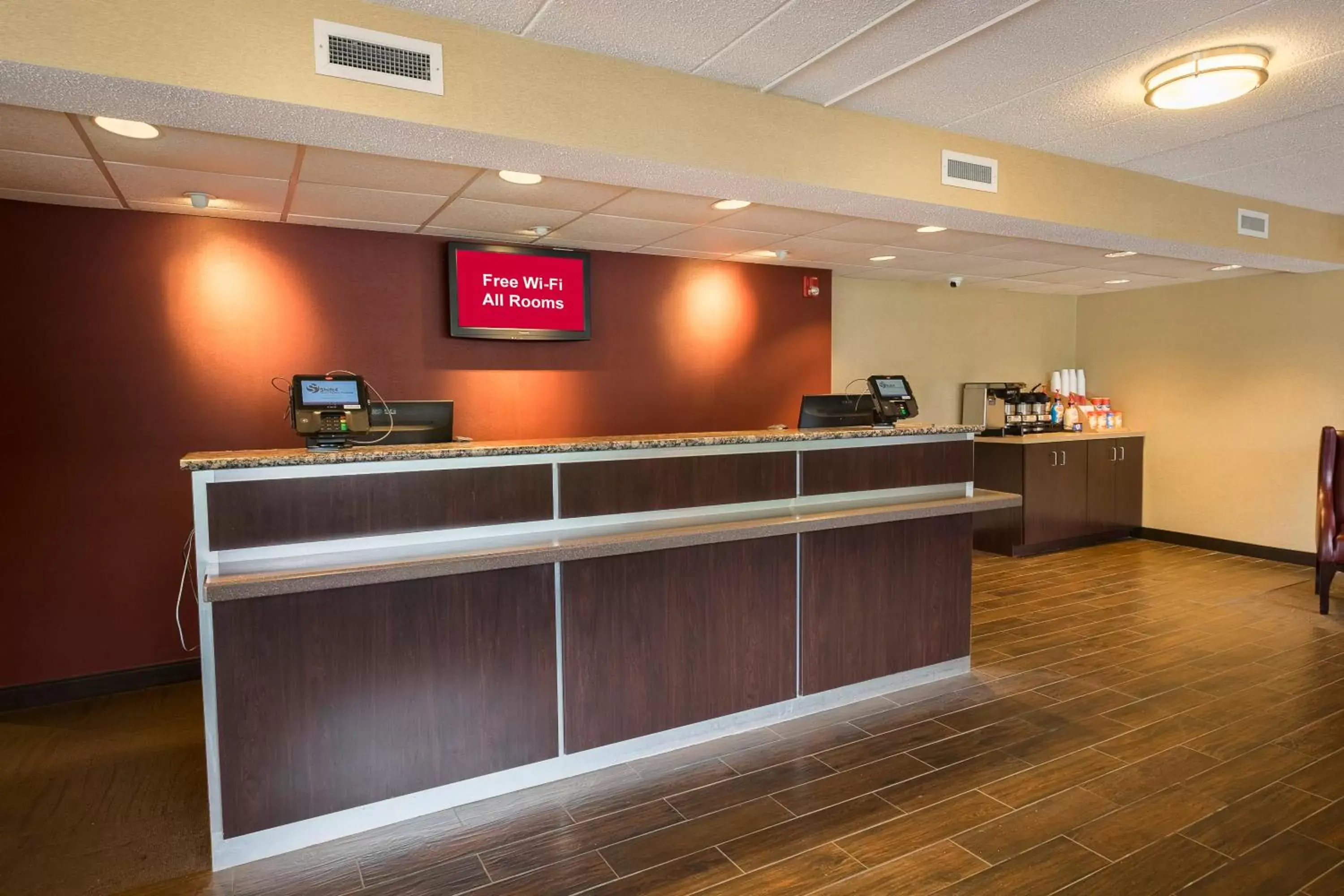 Lobby or reception in Red Roof Inn PLUS+ West Springfield Lobby or reception in Red Roof Inn PLUS+ West Springfield