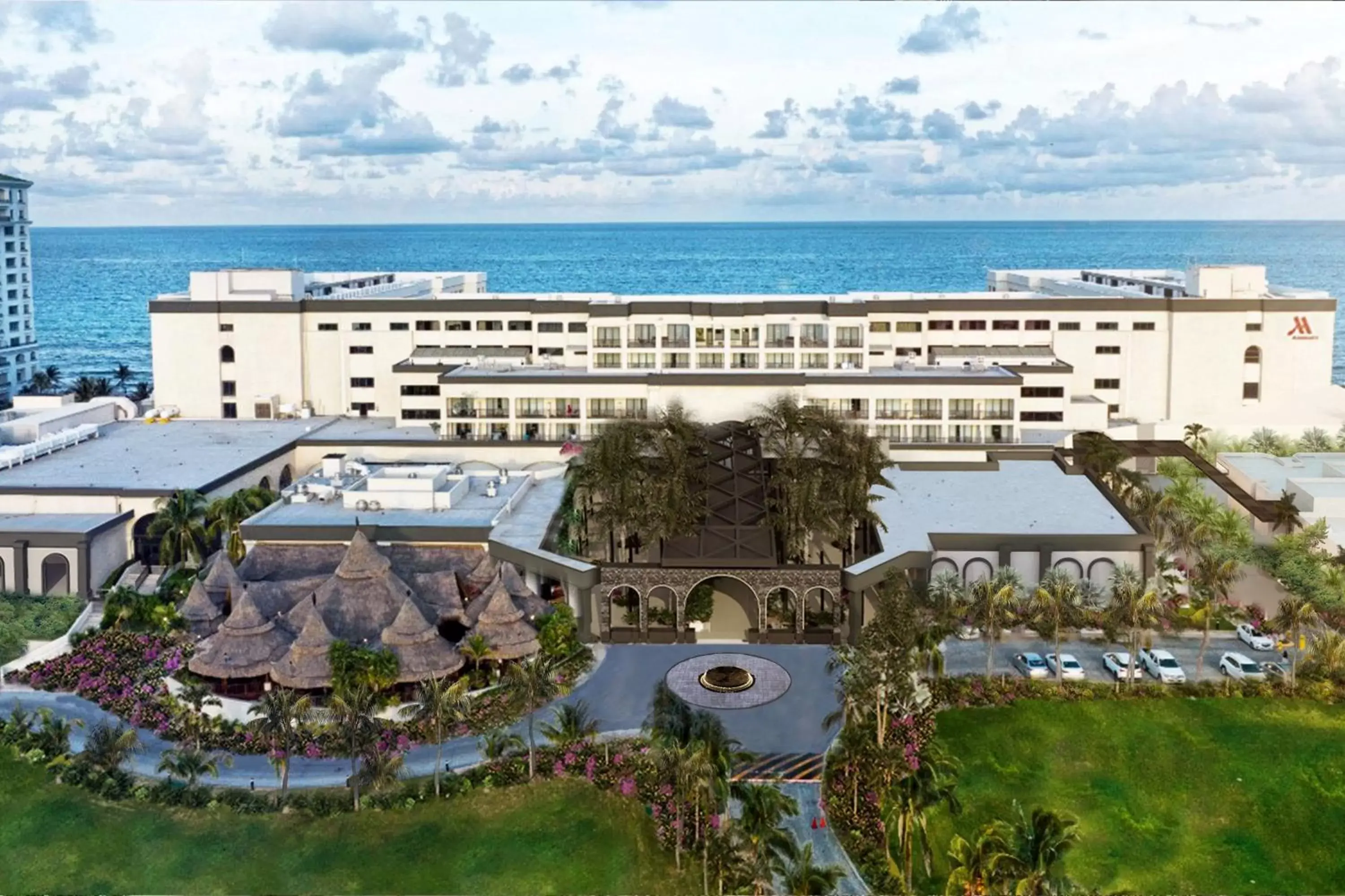 Property building, Bird's-eye View in Marriott Cancun, An All-Inclusive Resort