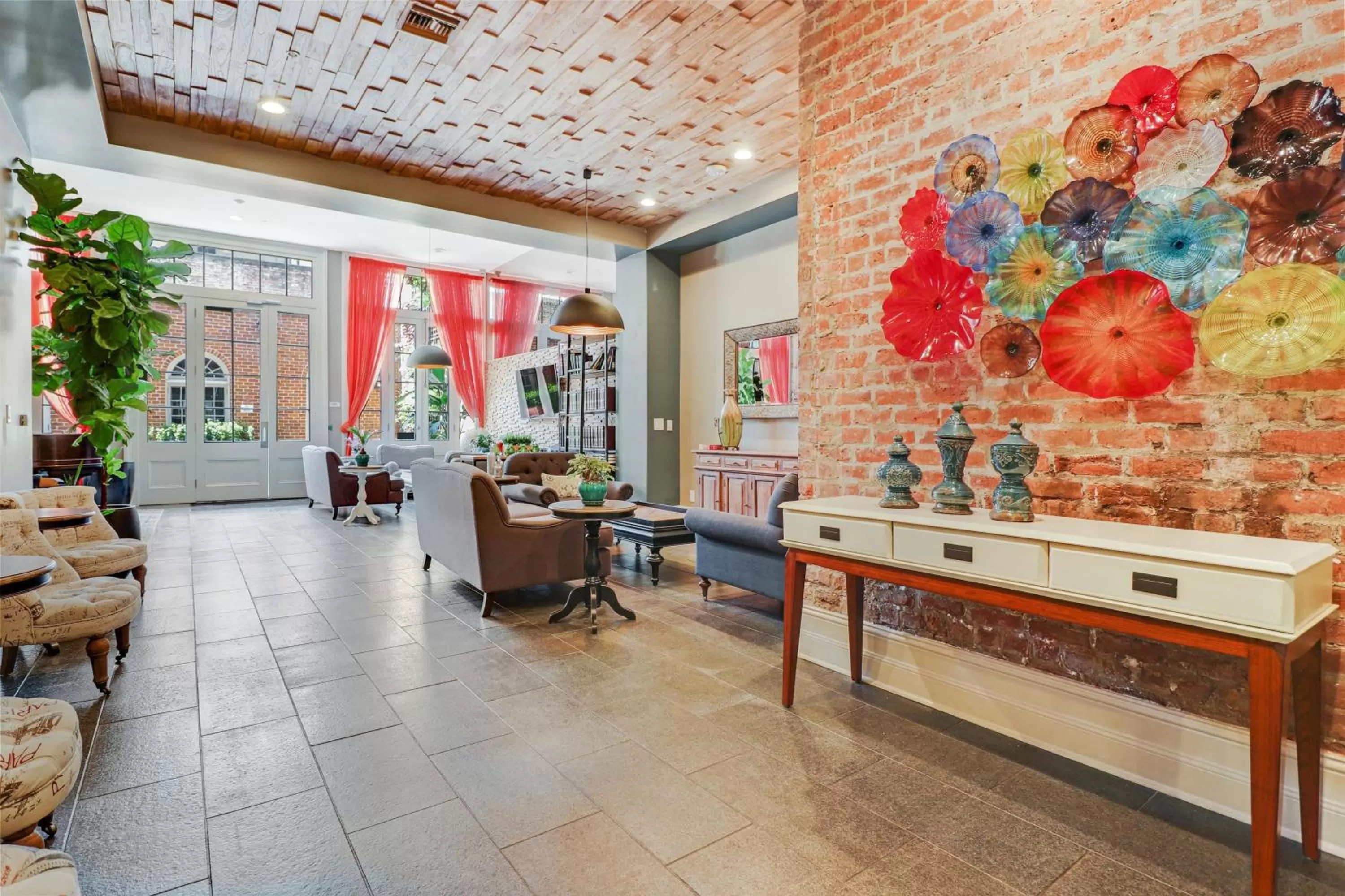 Seating area in Roami at Factors Row