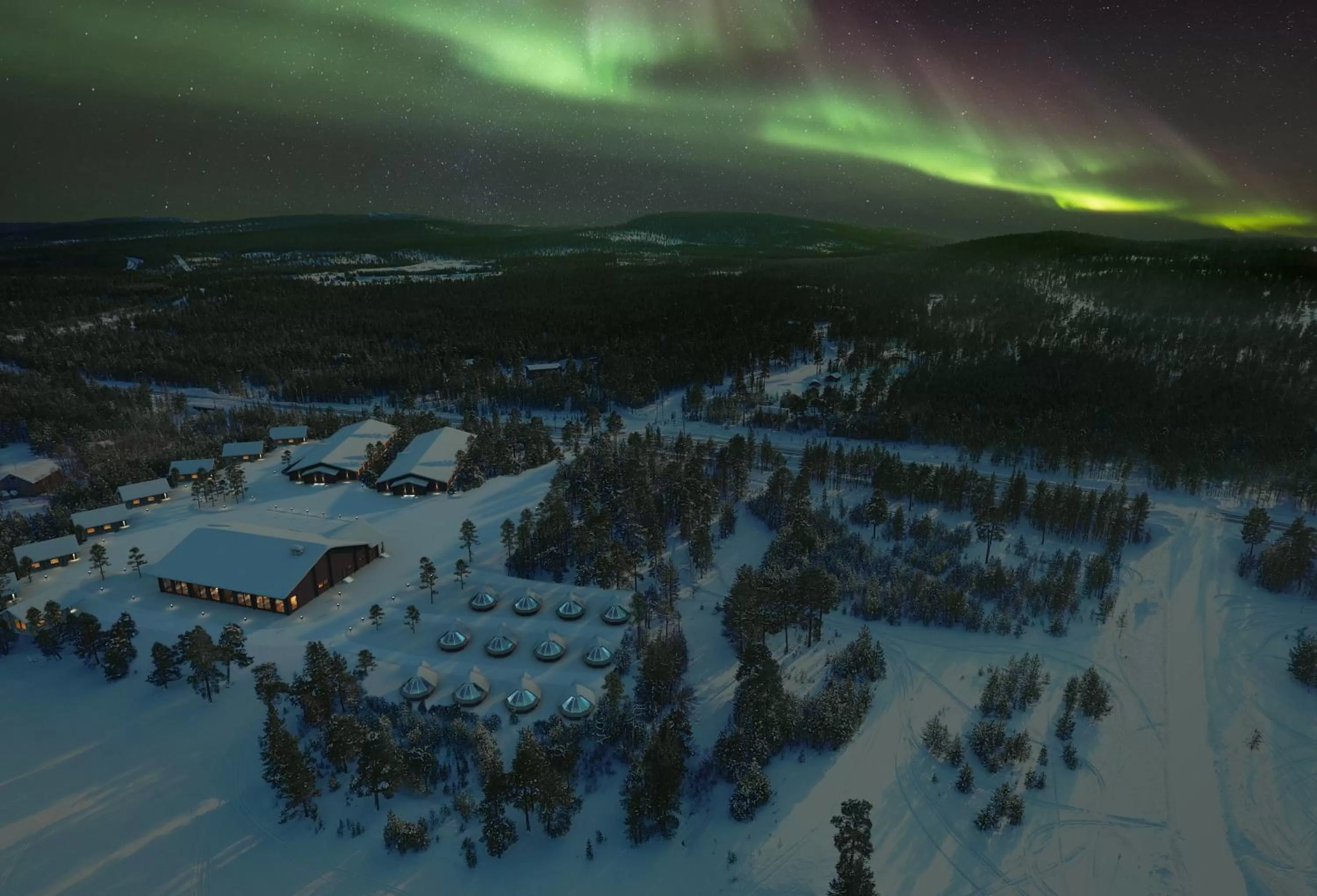 Bird's eye view in Wilderness Hotel Inari & Igloos