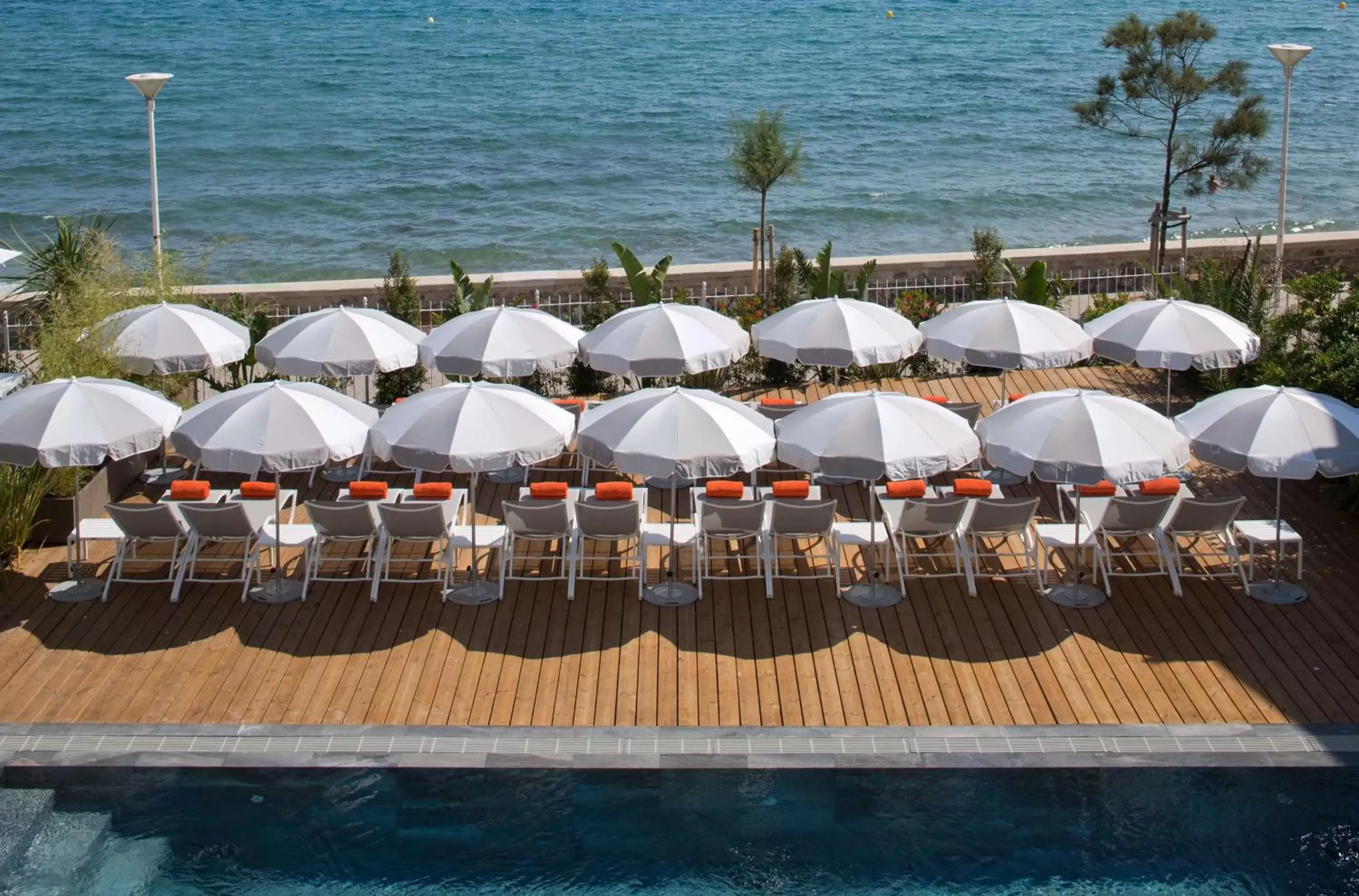 Pool view, Beach in Grand Hotel Des Sablettes Plage, Curio Collection By Hilton