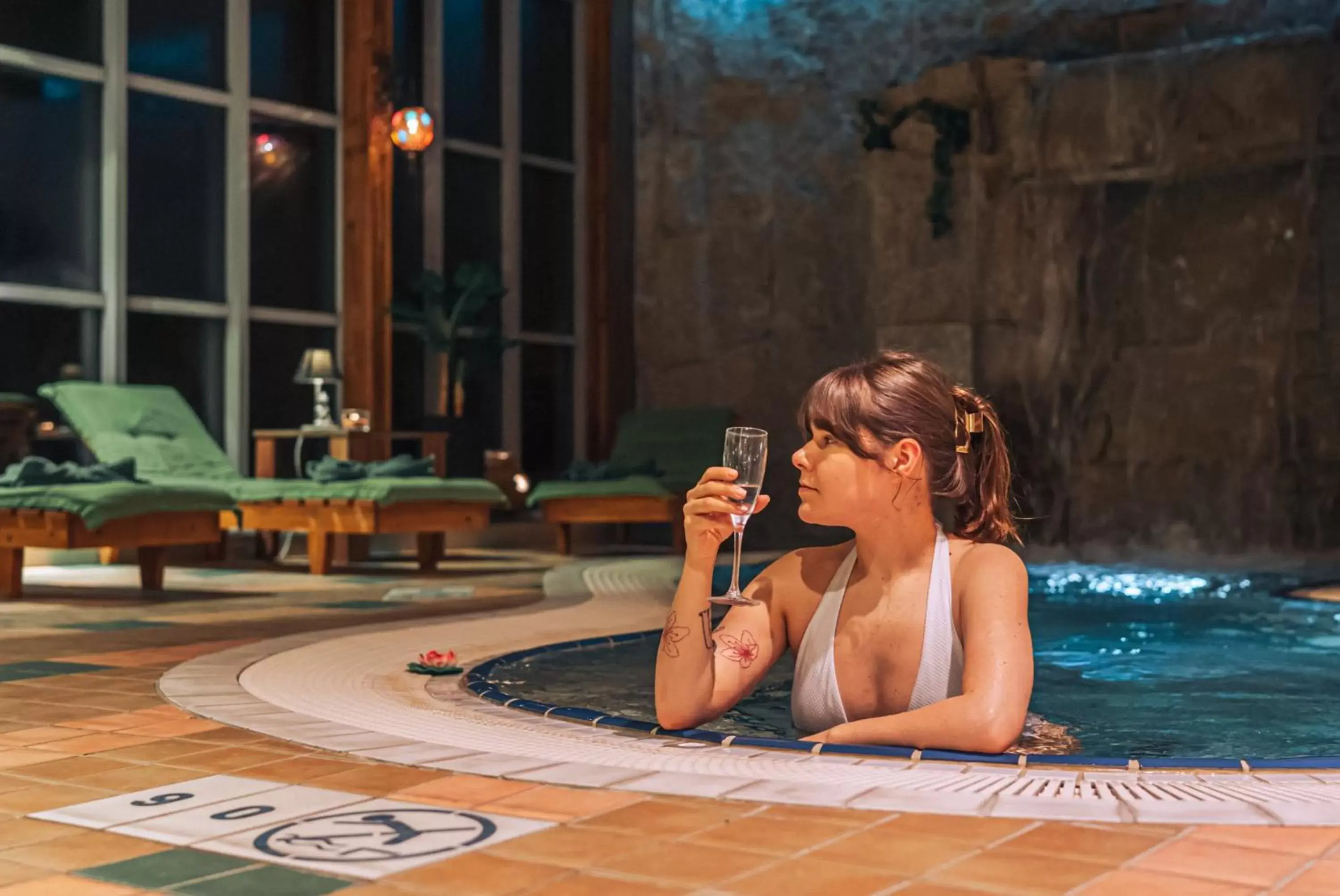 Night, Swimming Pool in Hotel Mrągowo Resort&Spa