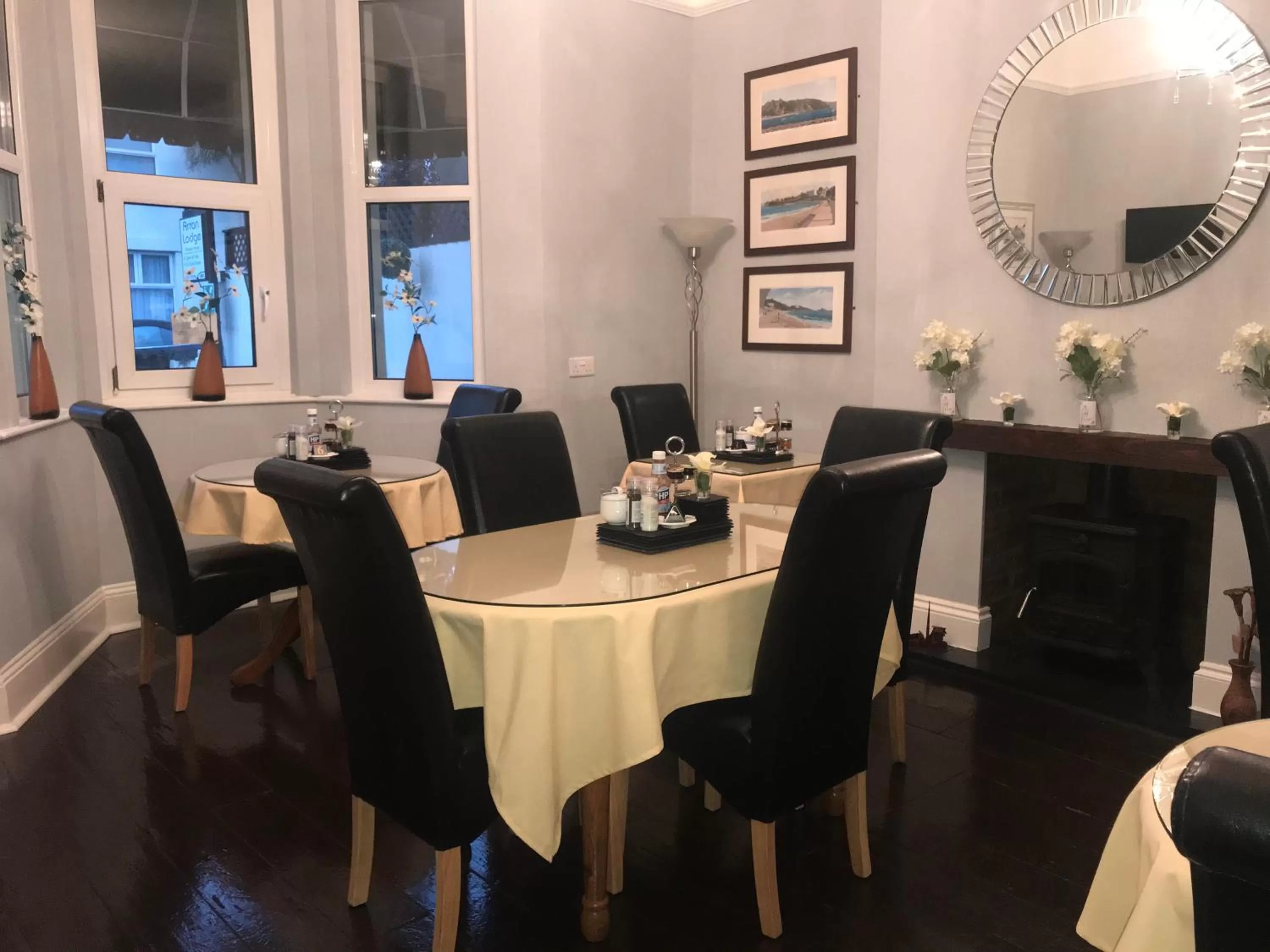 Dining area in Arran Lodge B&B