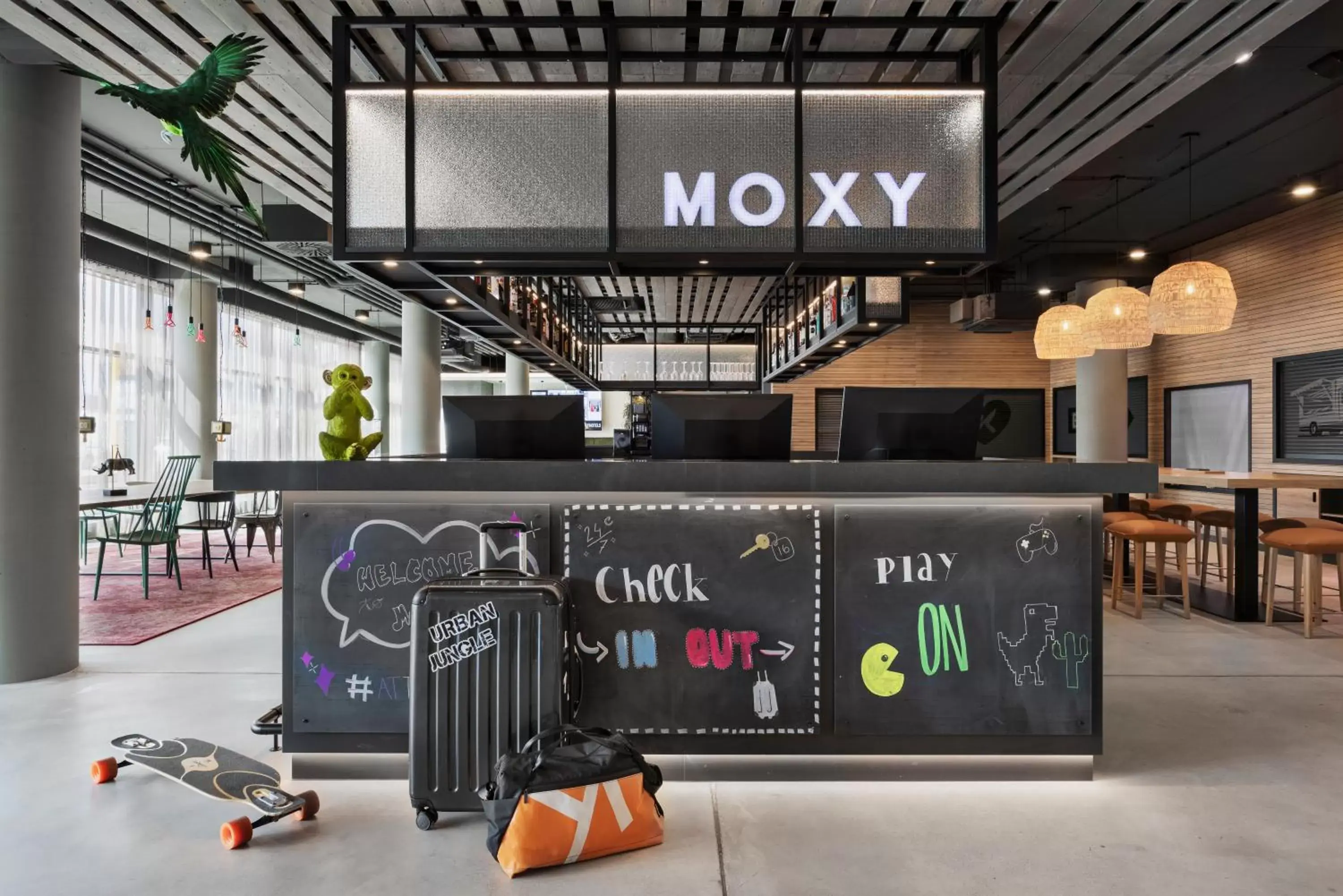 Lobby or reception in Moxy Vienna City East