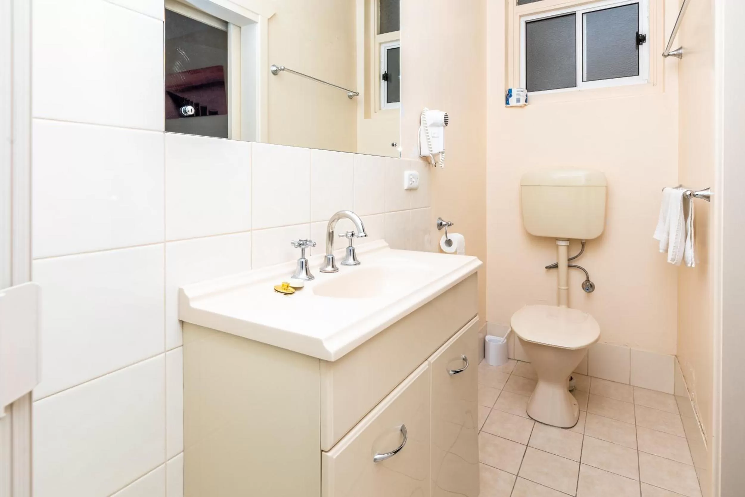 Bathroom in Blue Seas Motel