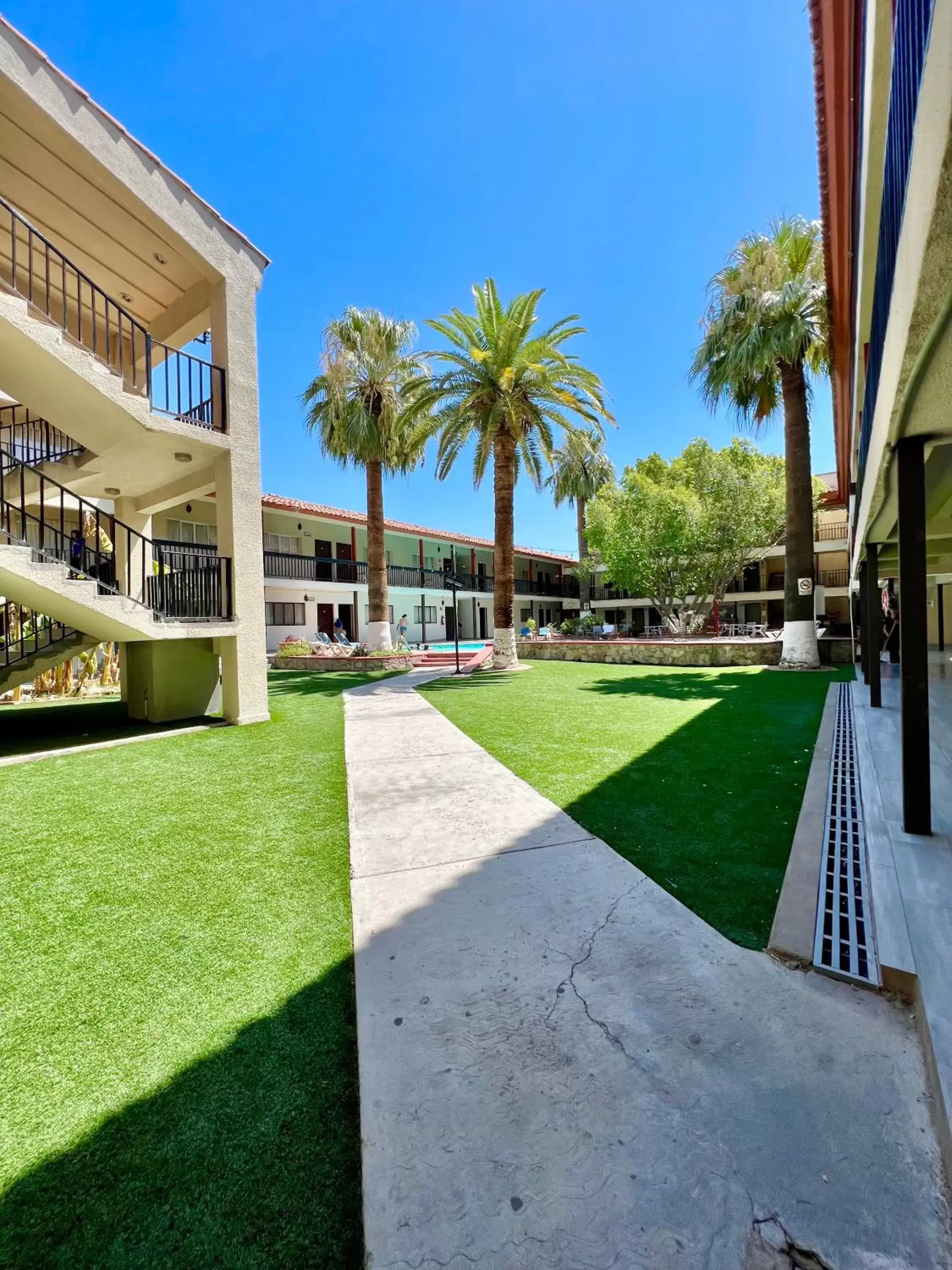 Inner courtyard view, Garden in Hotel Bugambilia