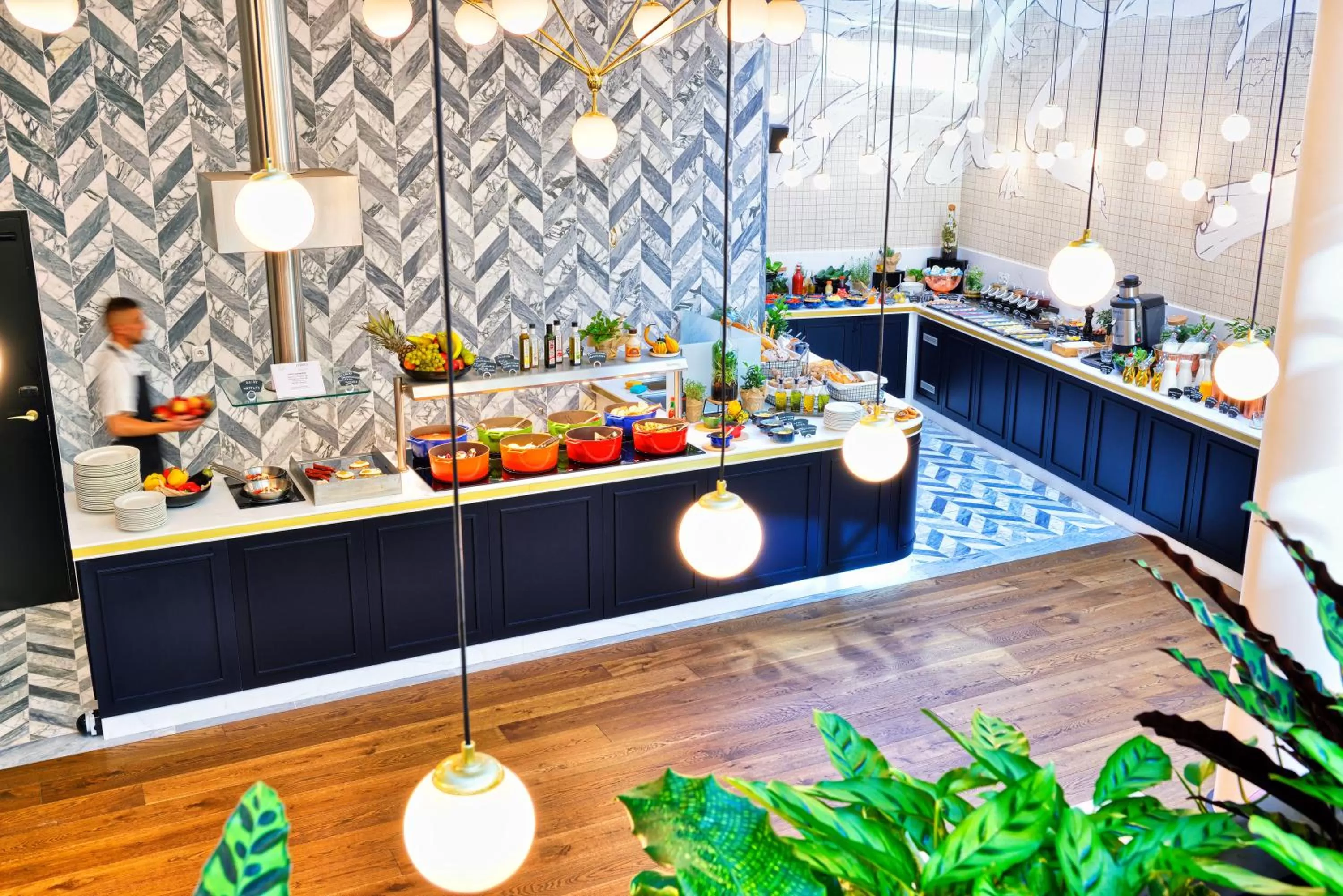 Buffet breakfast in Hotel Ferreus Modern Art Deco