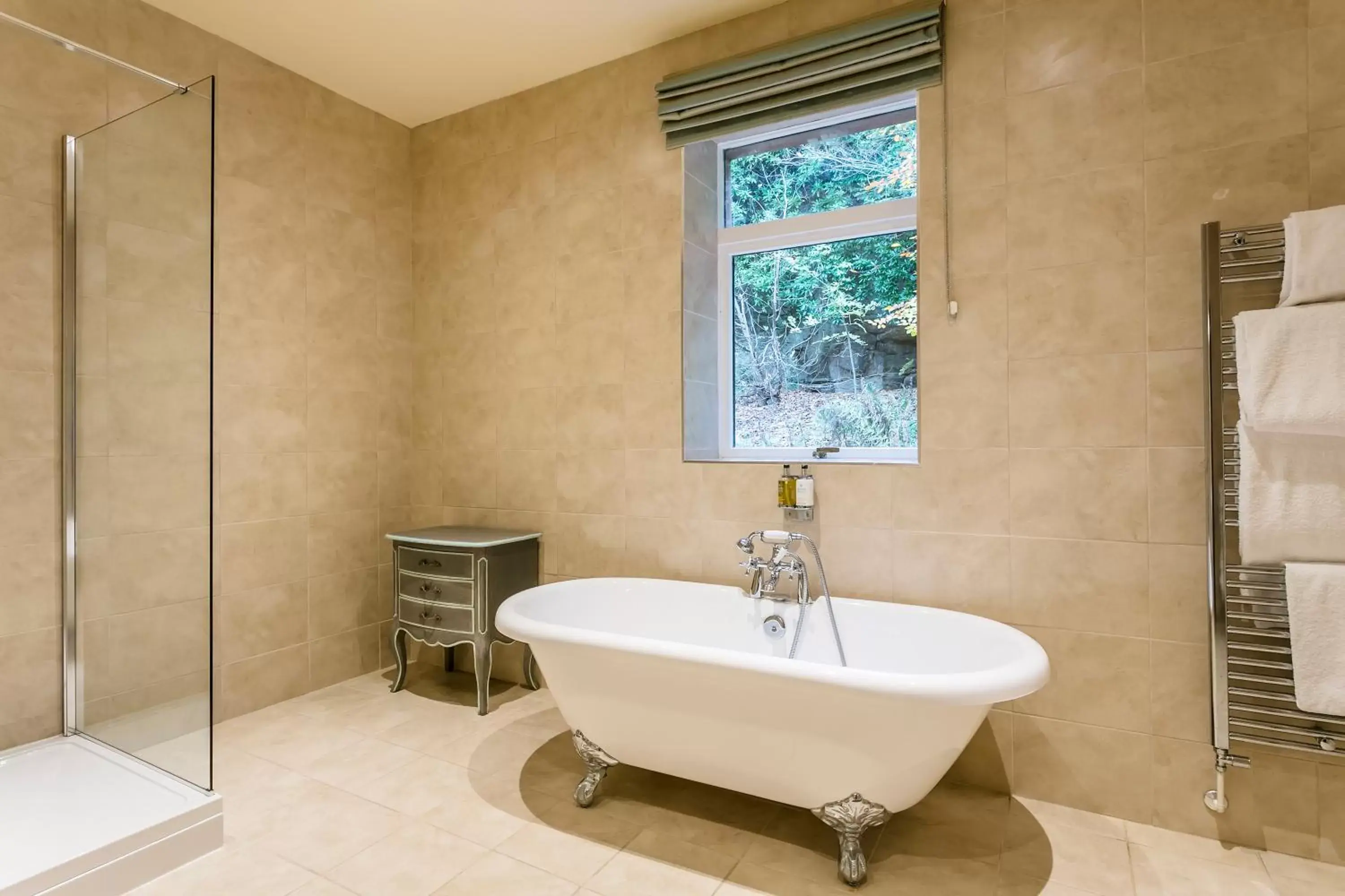 Bathroom in Dalhousie Castle Hotel