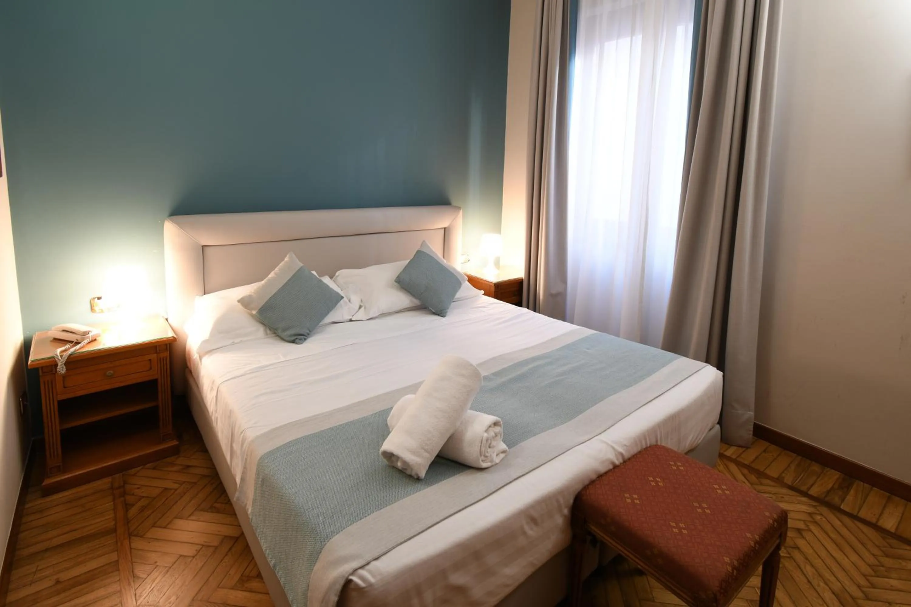 Bed in Hotel Cavour