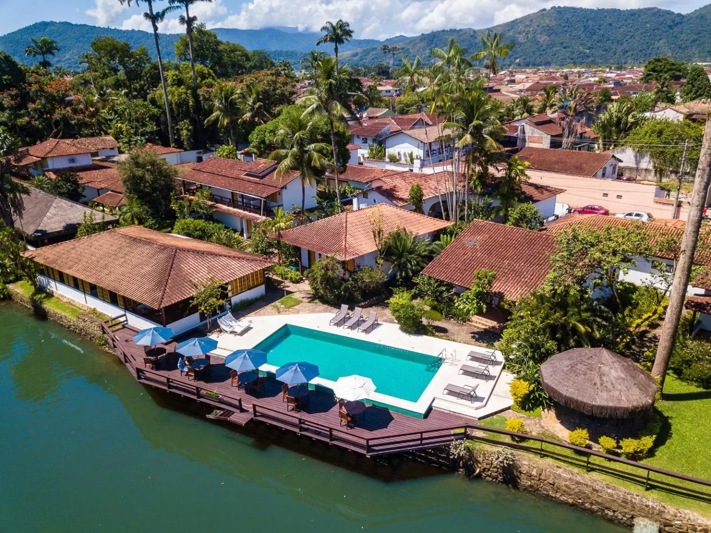 Pool view in Pousada Corsario Paraty
