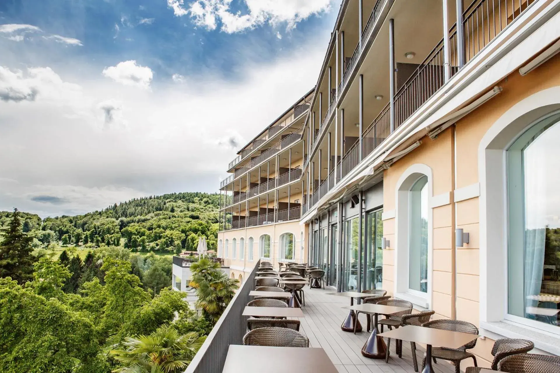 Balcony/Terrace in Kurhaus Cademario Hotel & DOT Spa - Ticino Hotels Group