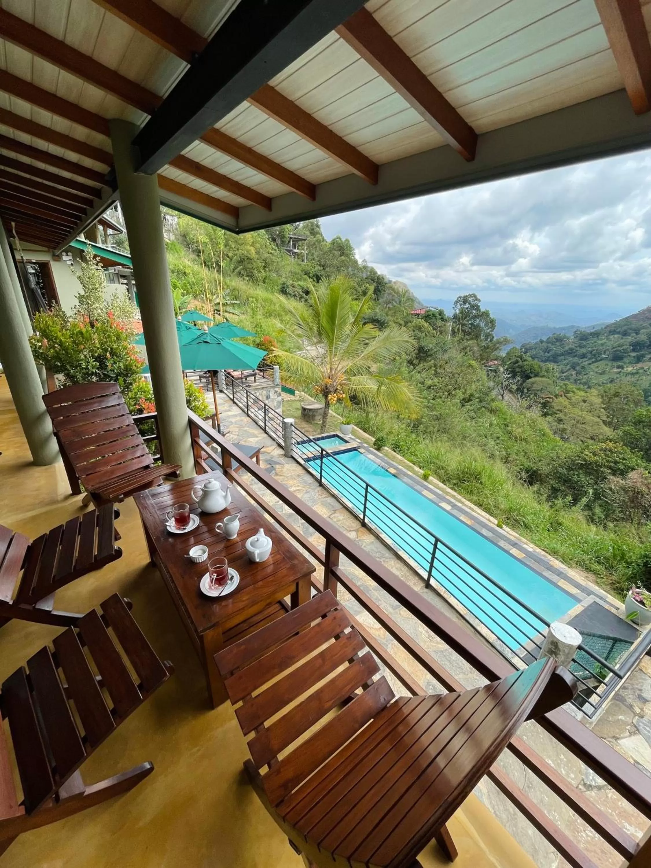 Pool view in Zion View Ella Green Retreat
