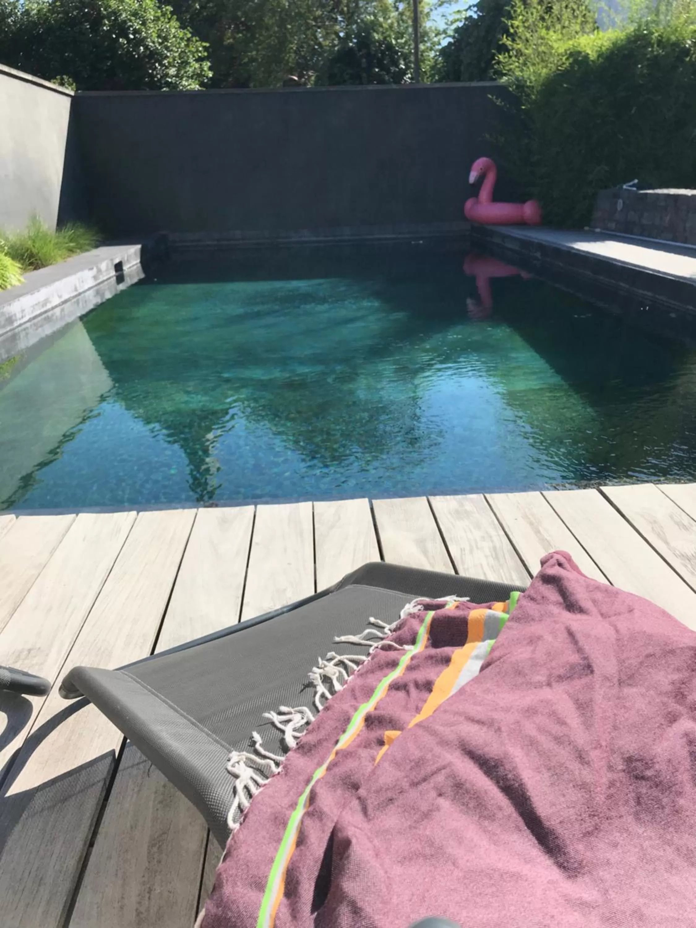 sunbed in B&B La Ruelle