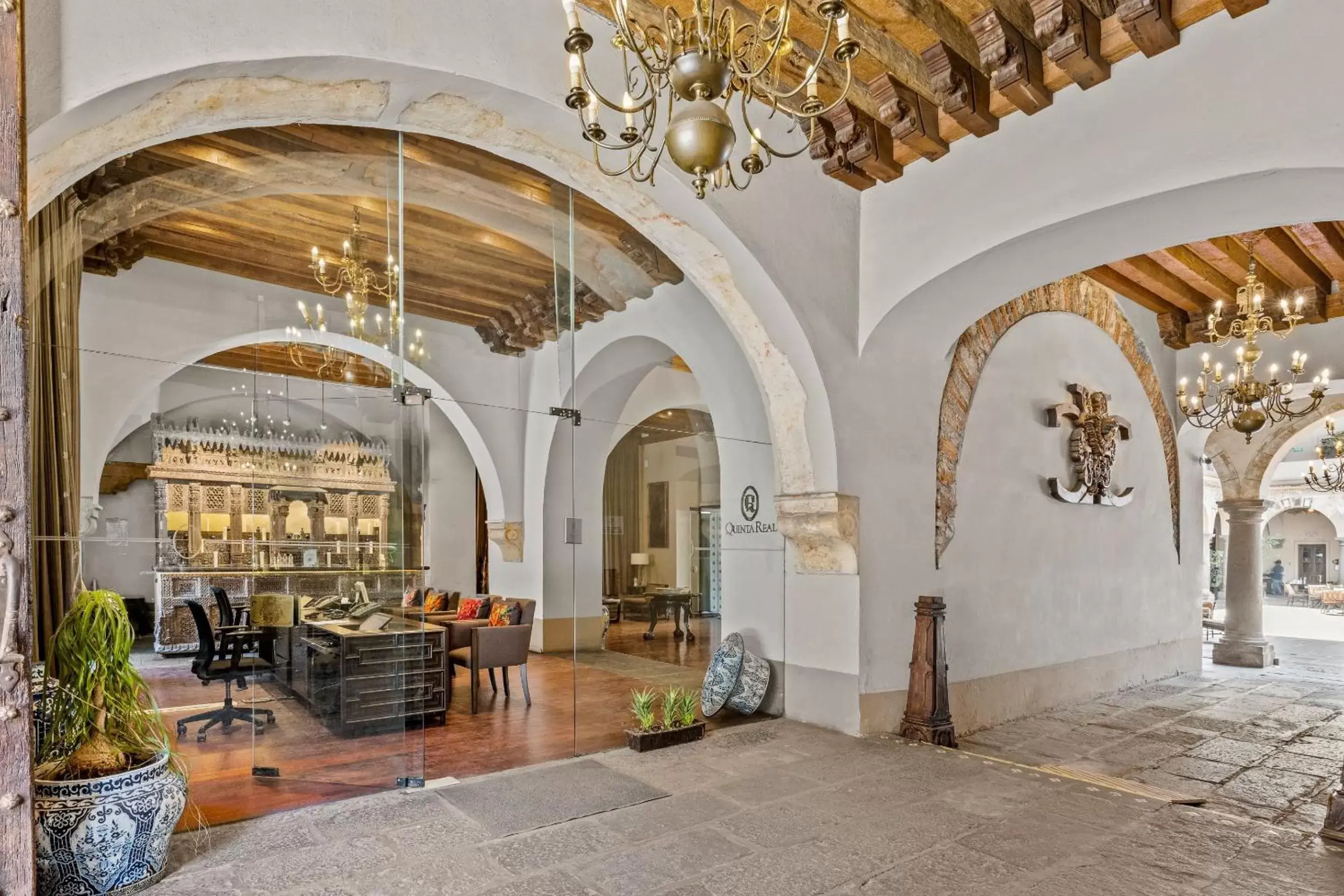 Lobby or reception in Quinta Real Puebla