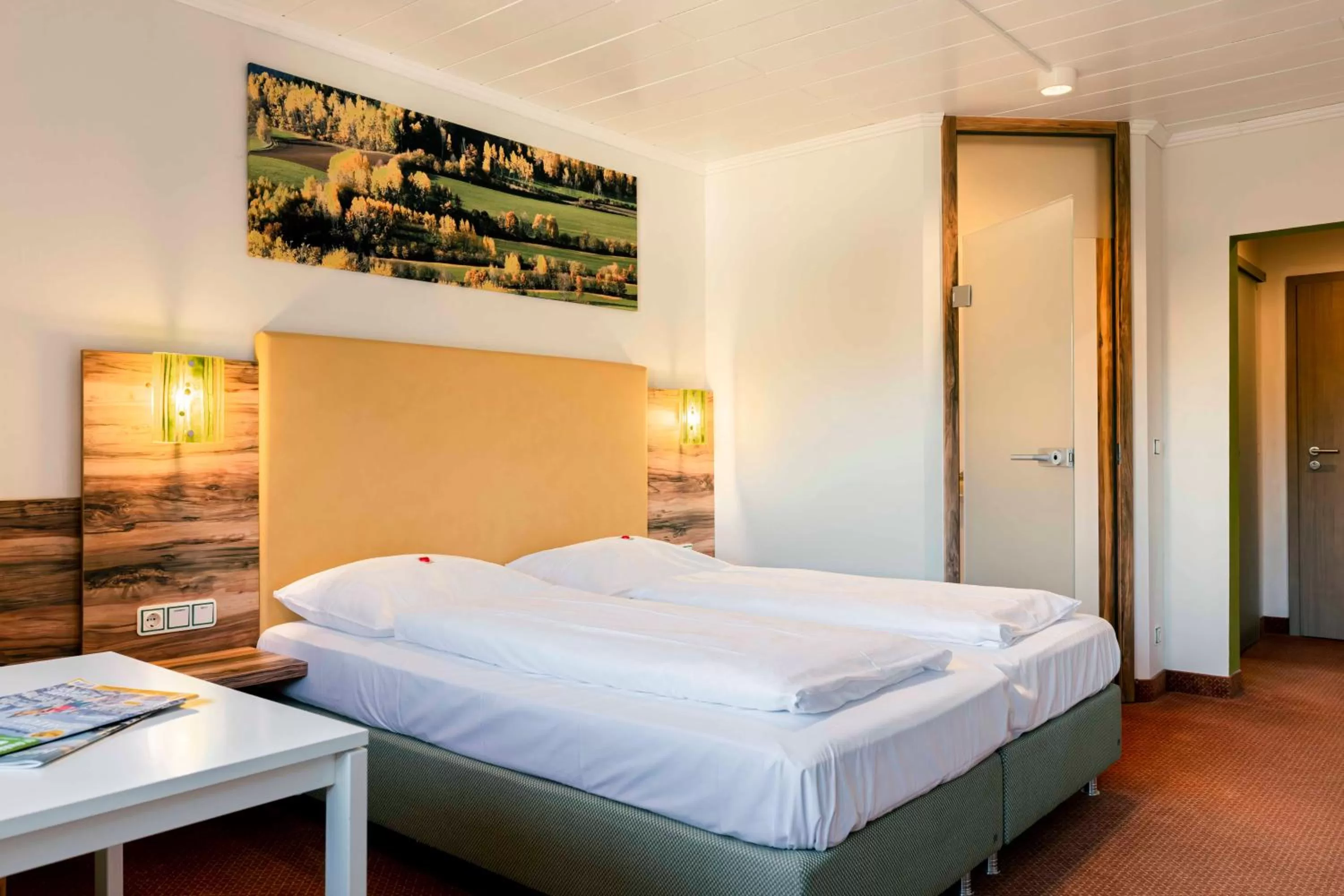 Bed in Landhotel GrünWies -Bonsai-Wellness Garni