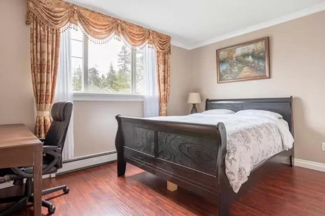 Bedroom, Bed in Jane's private rooms with shared washroom