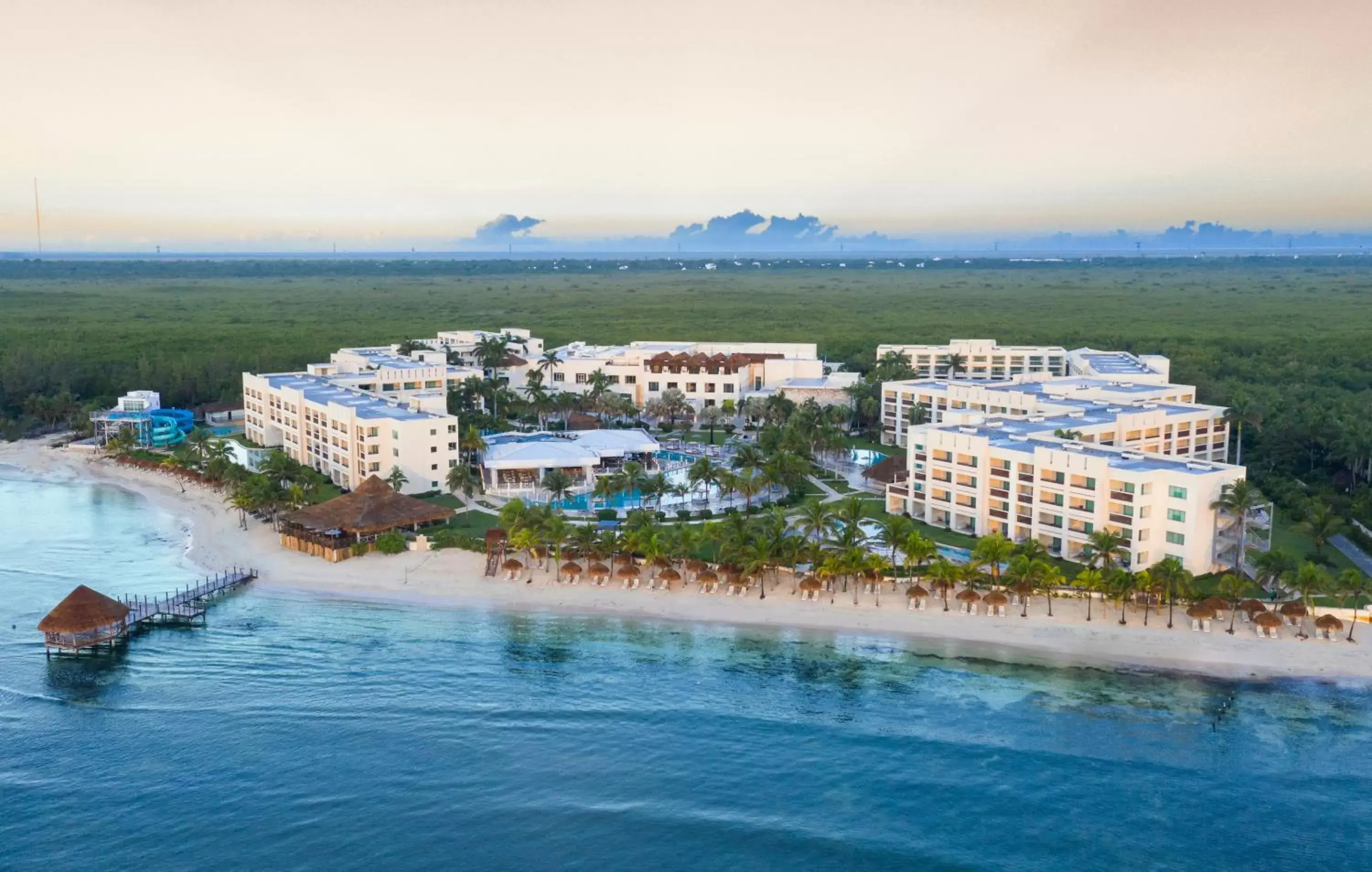 Beach, Bird's-eye View in Hyatt Ziva Riviera Cancun All-Inclusive