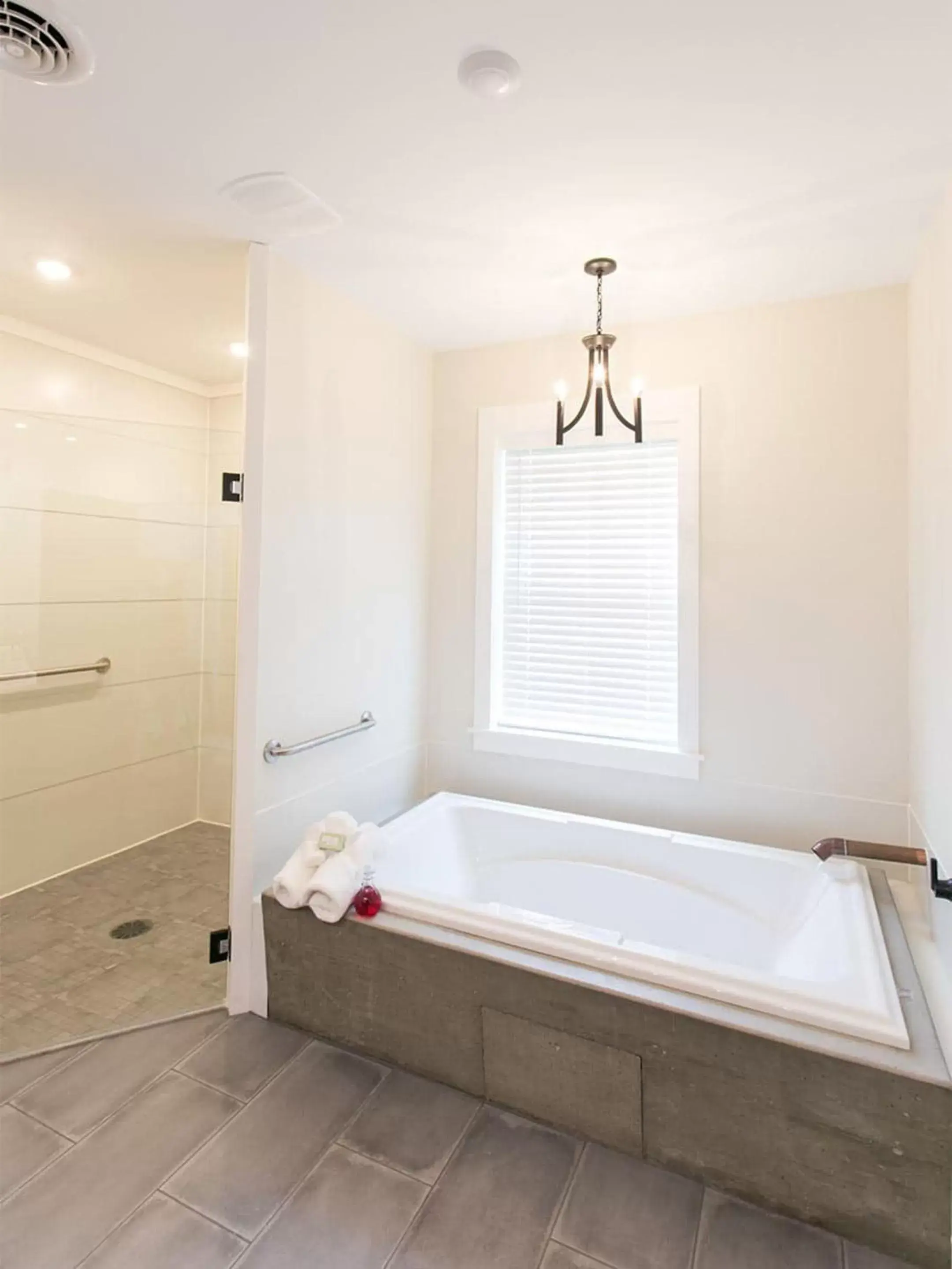 Bathroom in Farmhouse Suites by Amish Country Lodging