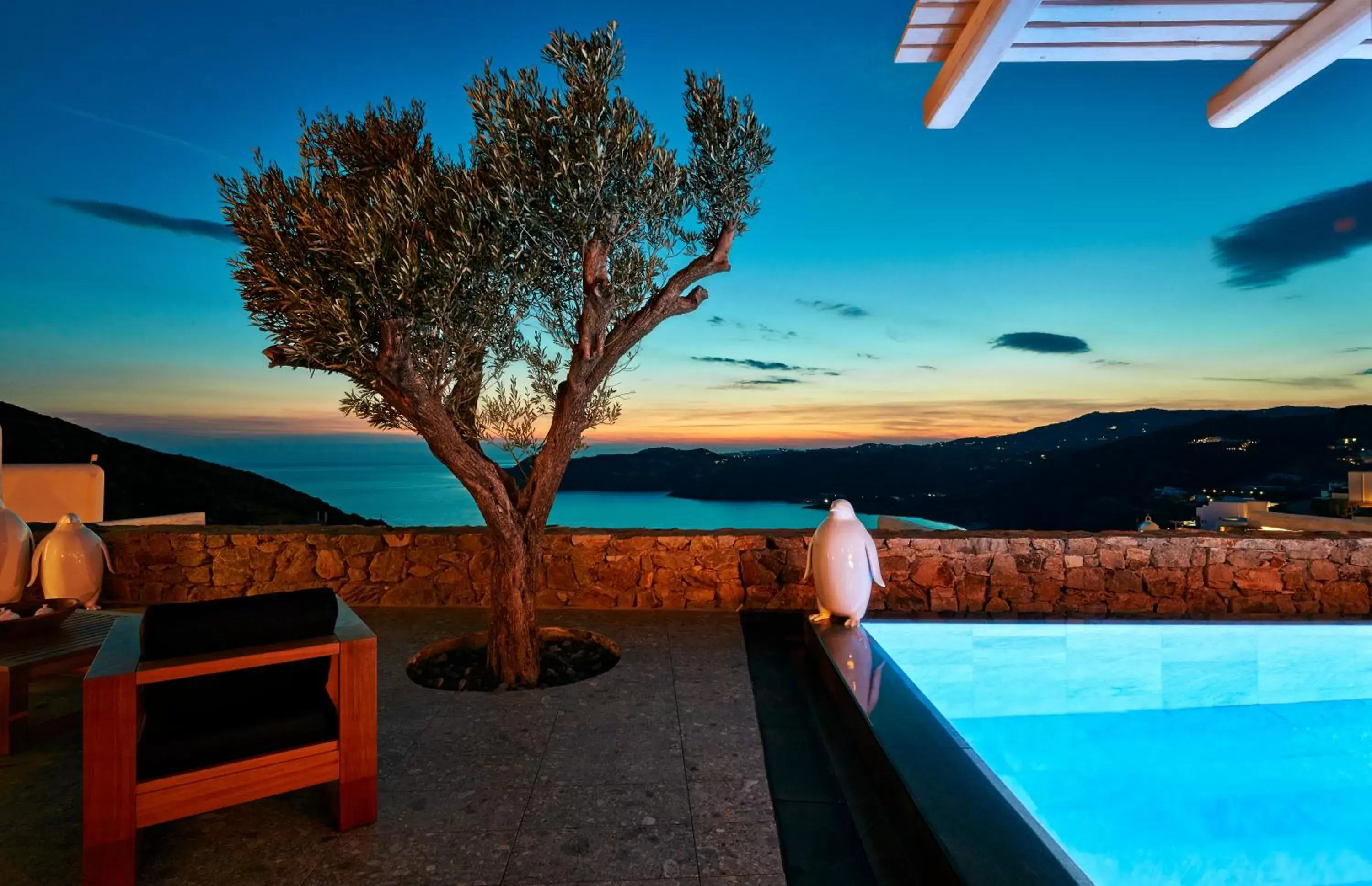 Balcony/Terrace, Swimming Pool in Myconian Avaton - Design Hotels