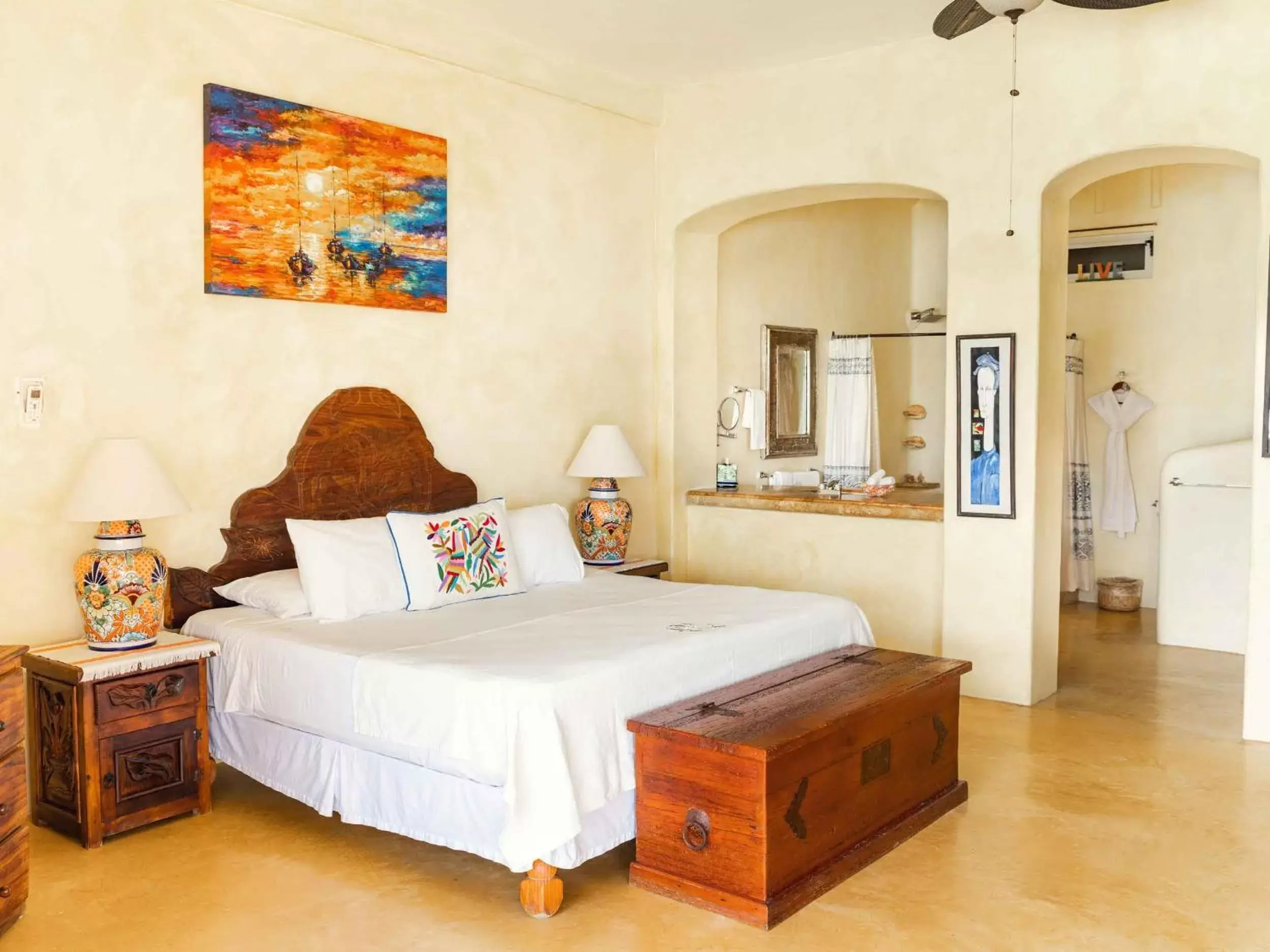 Bed in Villa Amor