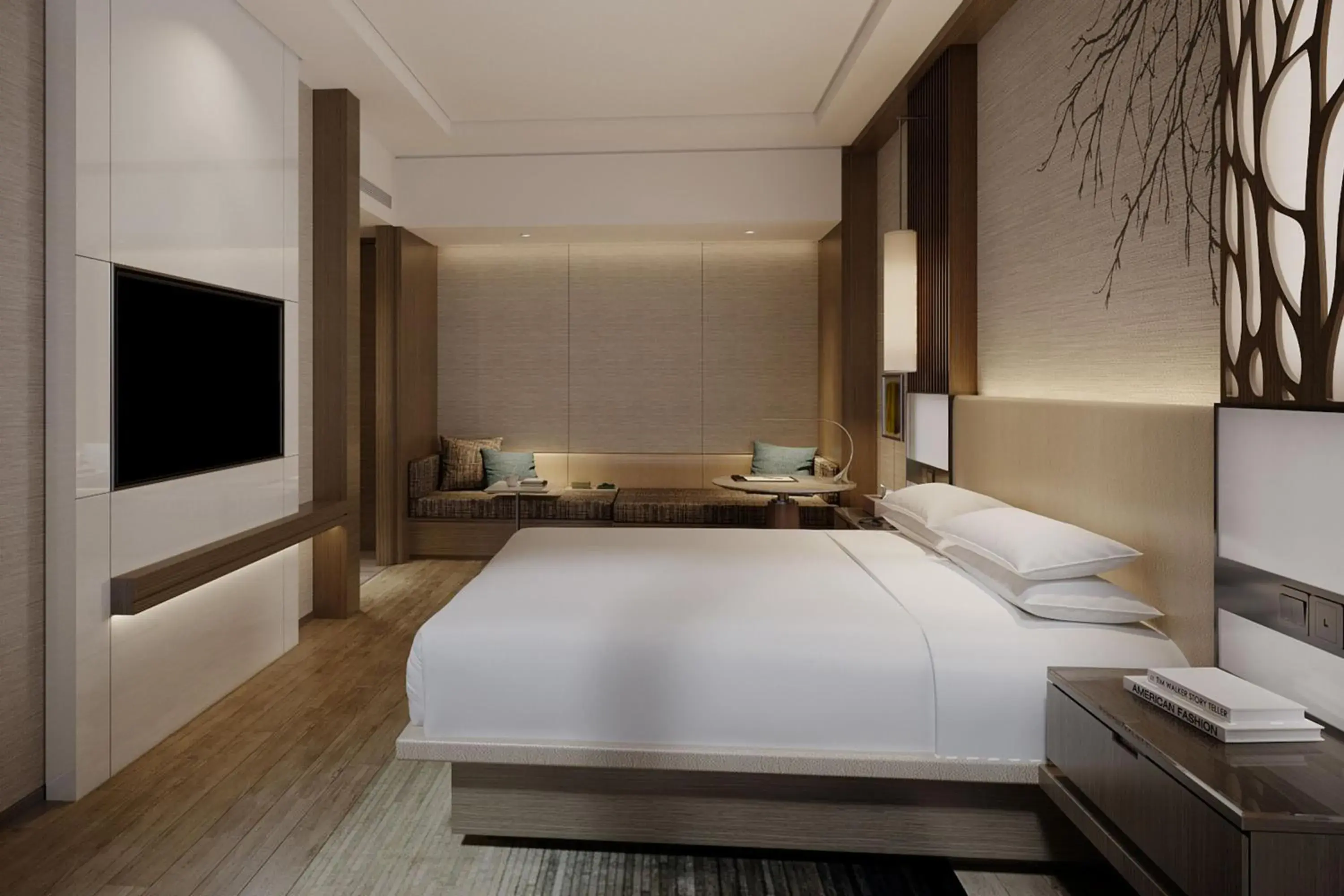 Photo of the whole room, Bed in Courtyard by Marriott Hangzhou Xihu