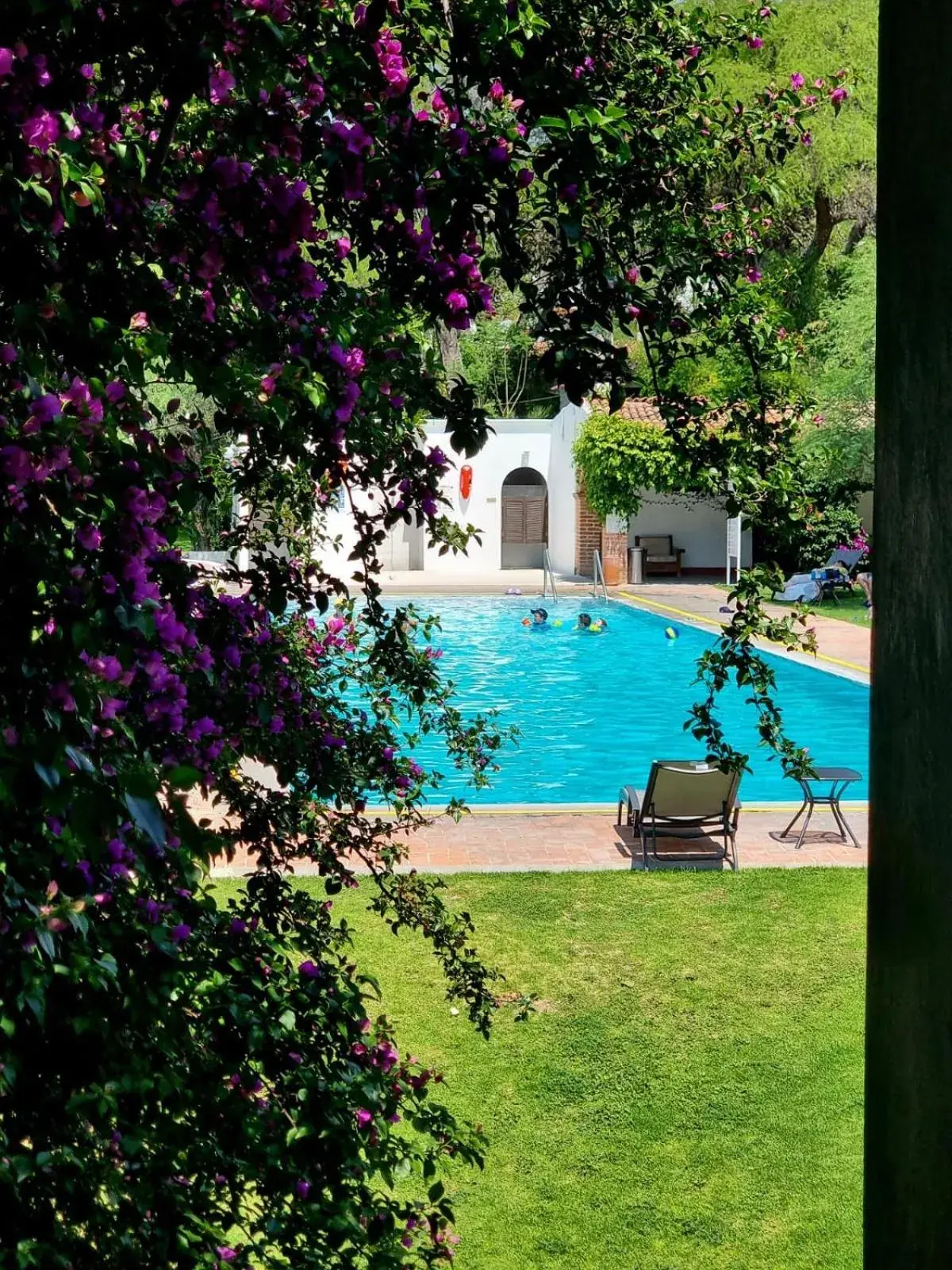 Garden, Swimming Pool in Hotel Hacienda Taboada (Aguas Termales)