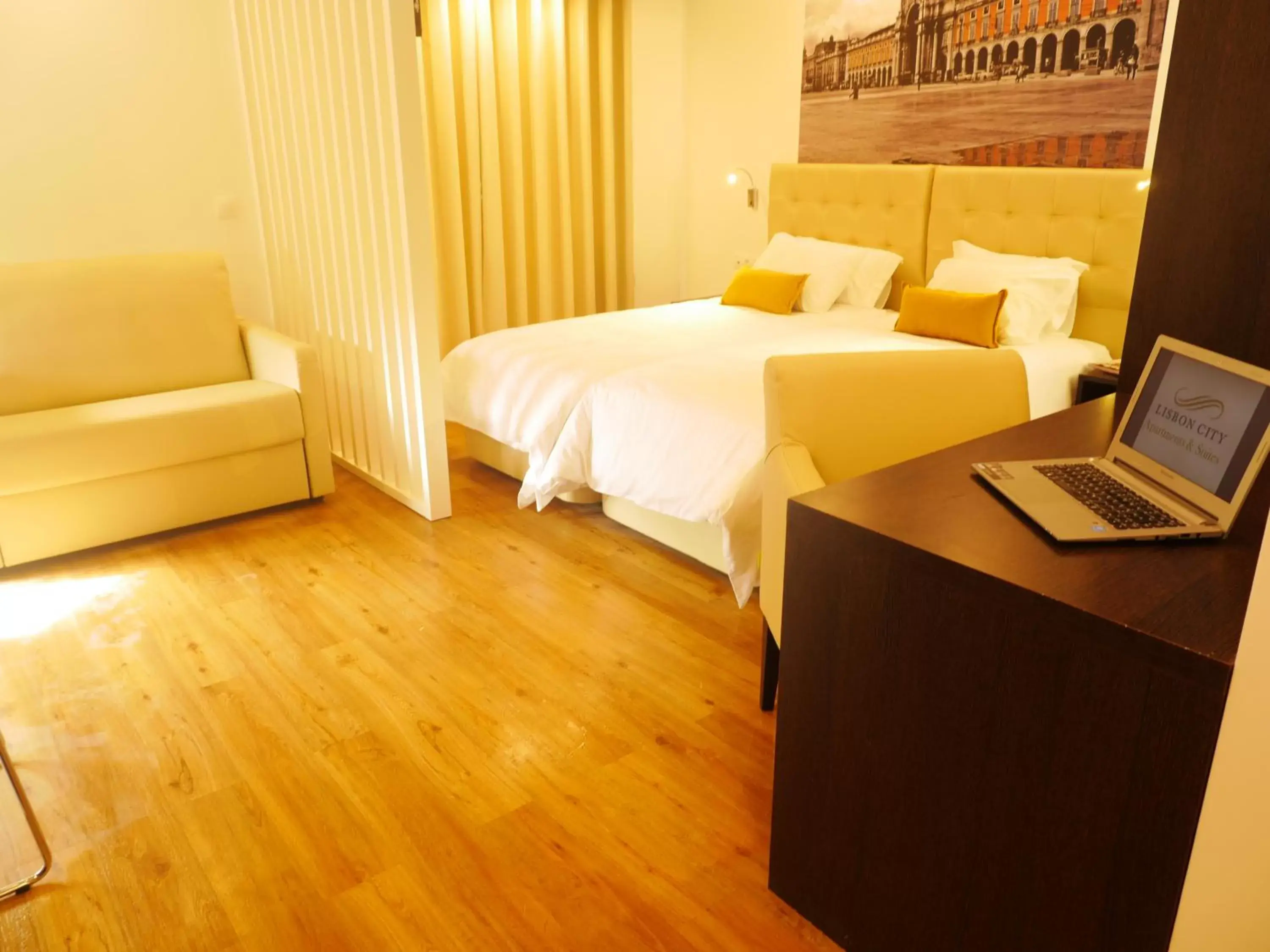 Bed in Lisbon City Apartments & Suites by City Hotels