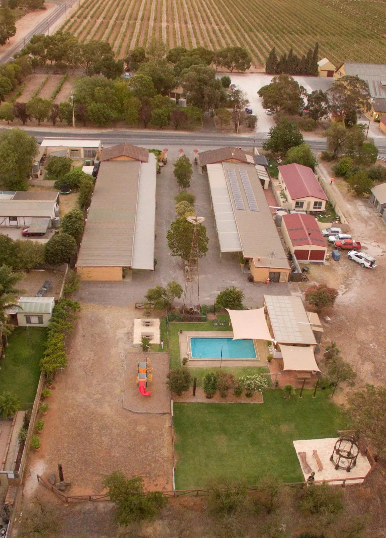 Bird's eye view in Angaston Vineyards Motel