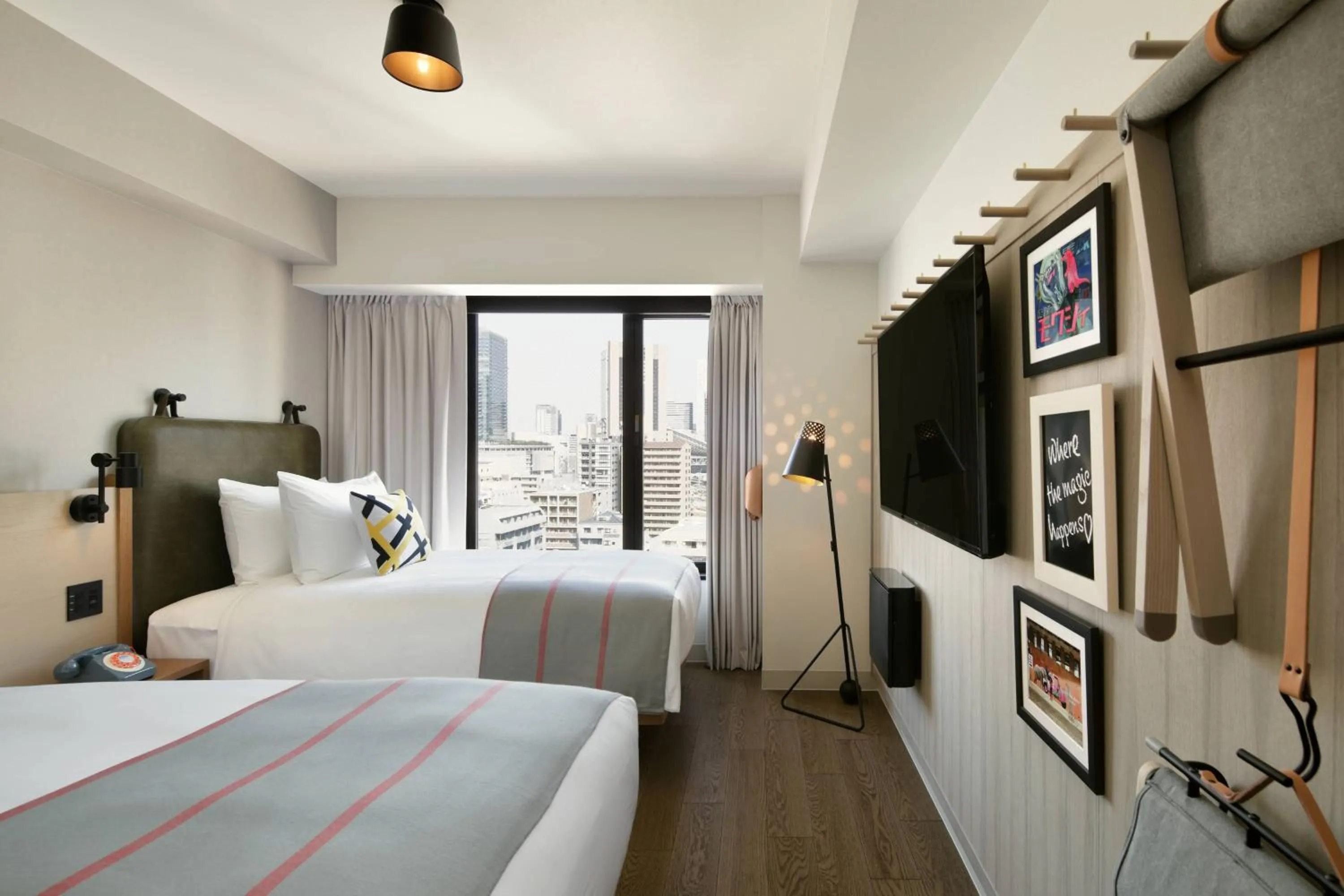 Photo of the whole room, Bed in Moxy Osaka Umeda