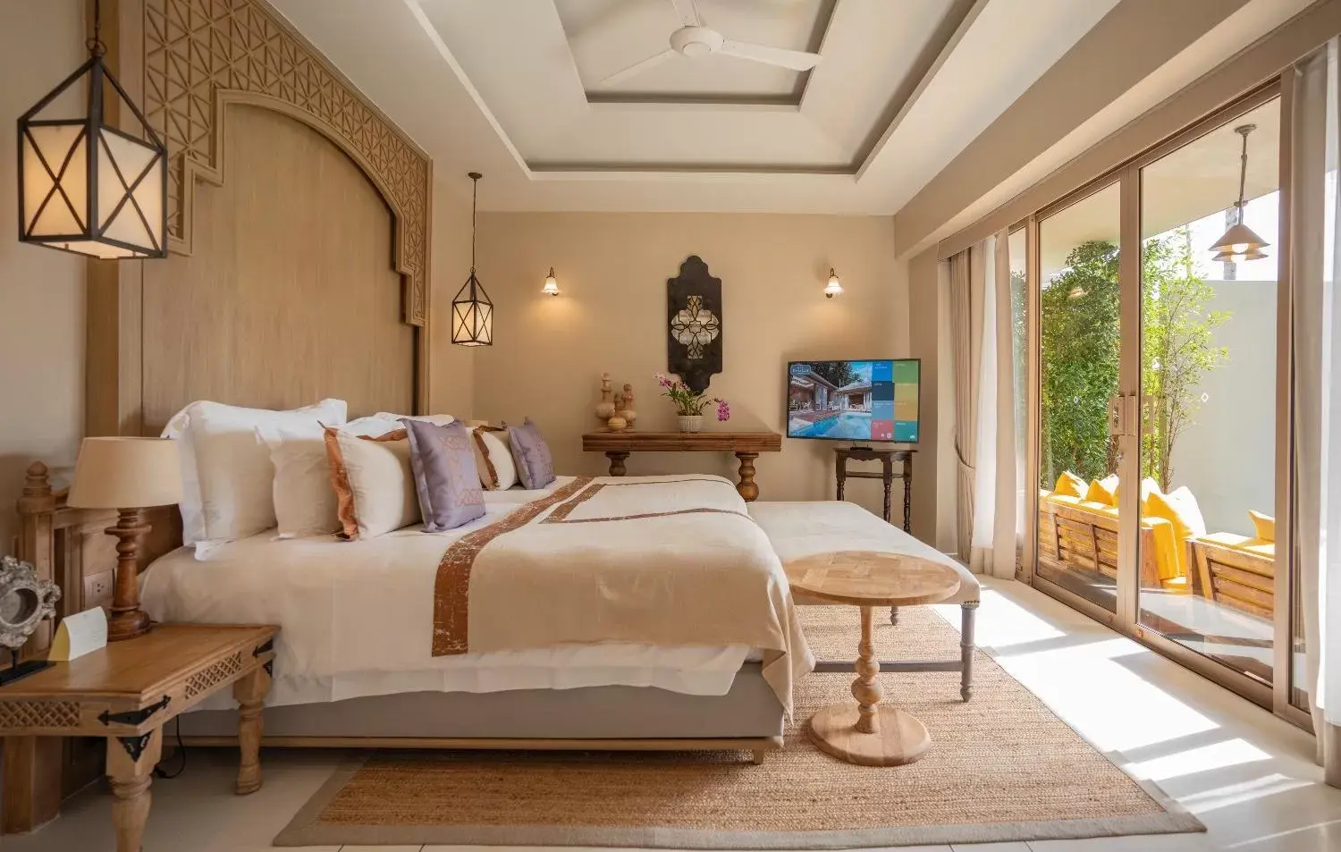 Bed in Devasom Khao Lak Beach Resort & Villas