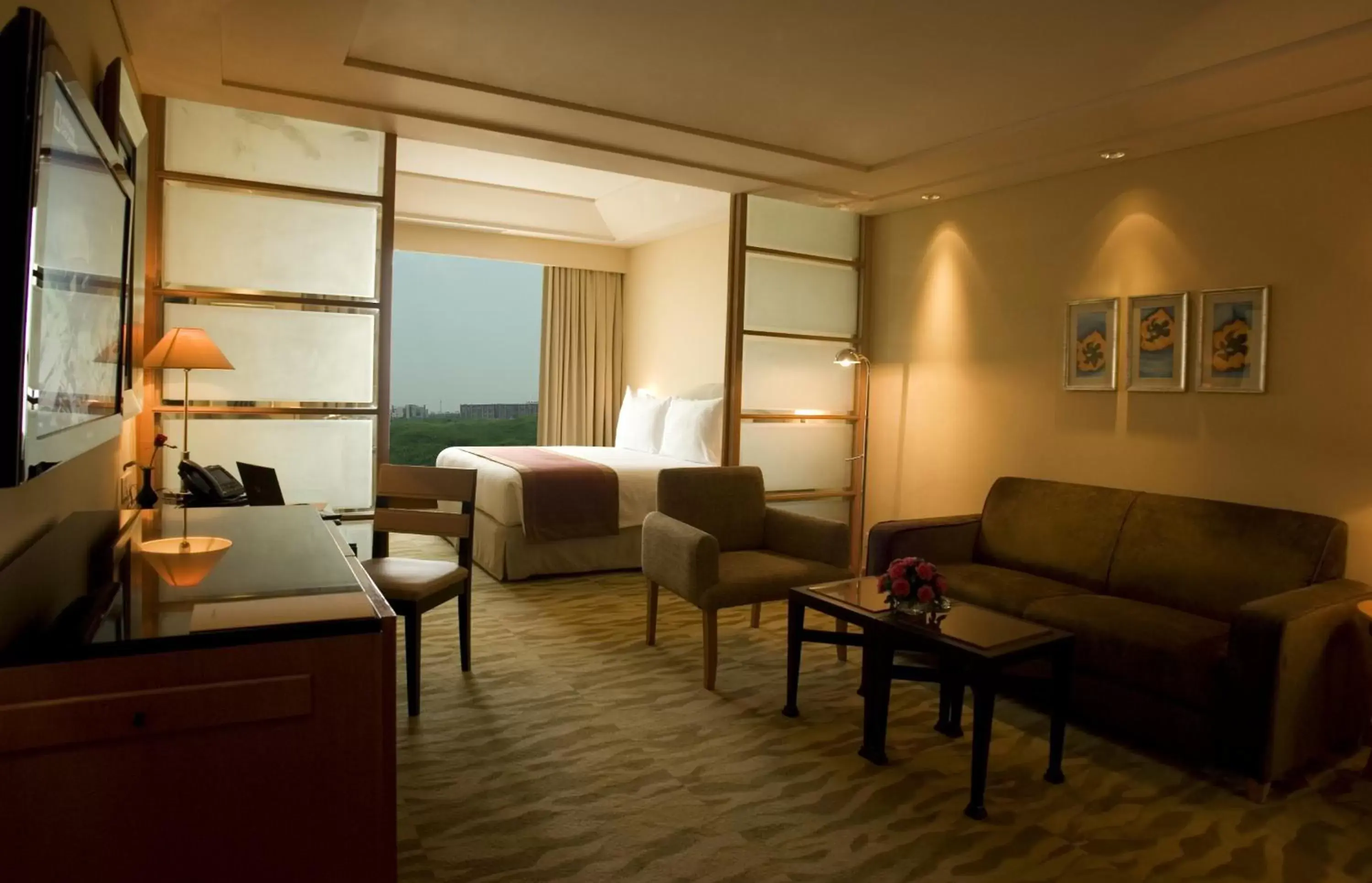 View (from property/room), Seating Area in The Grand New Delhi