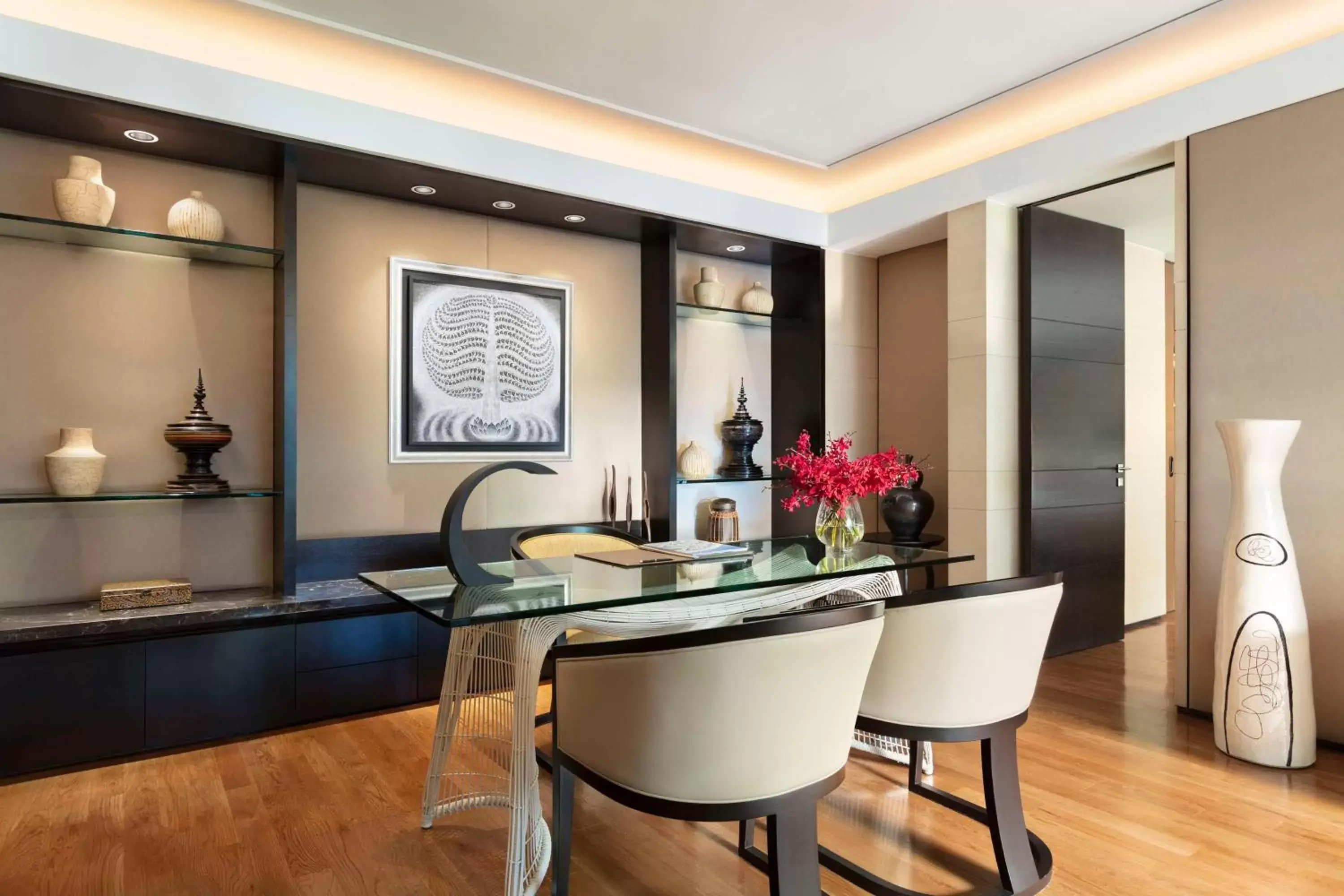 Bedroom, Dining Area in Siam Kempinski Hotel Bangkok - SHA Extra Plus Certified
