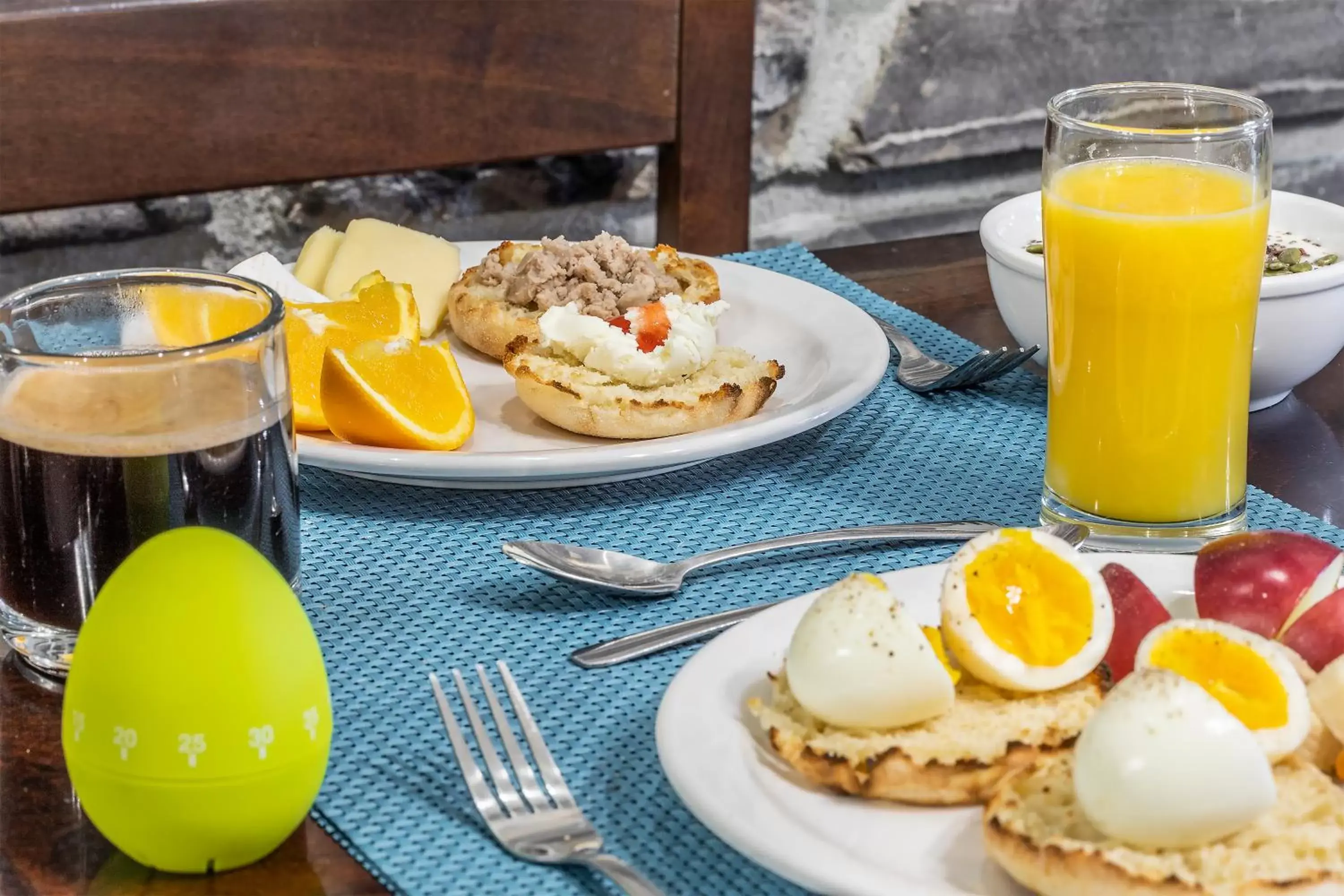 Food close-up, Breakfast in Hotel Chateau Bellevue