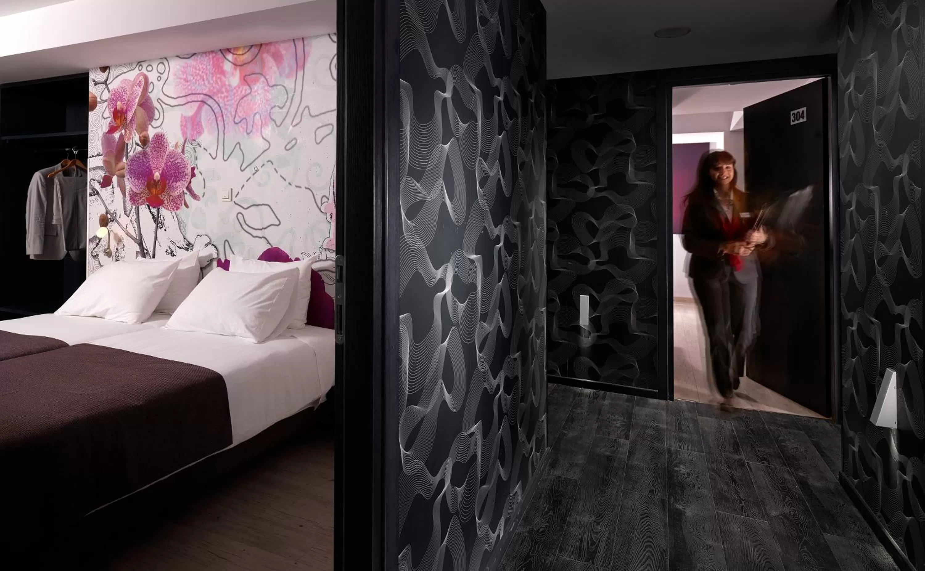 Bed in Airotel Patras Smart Hotel