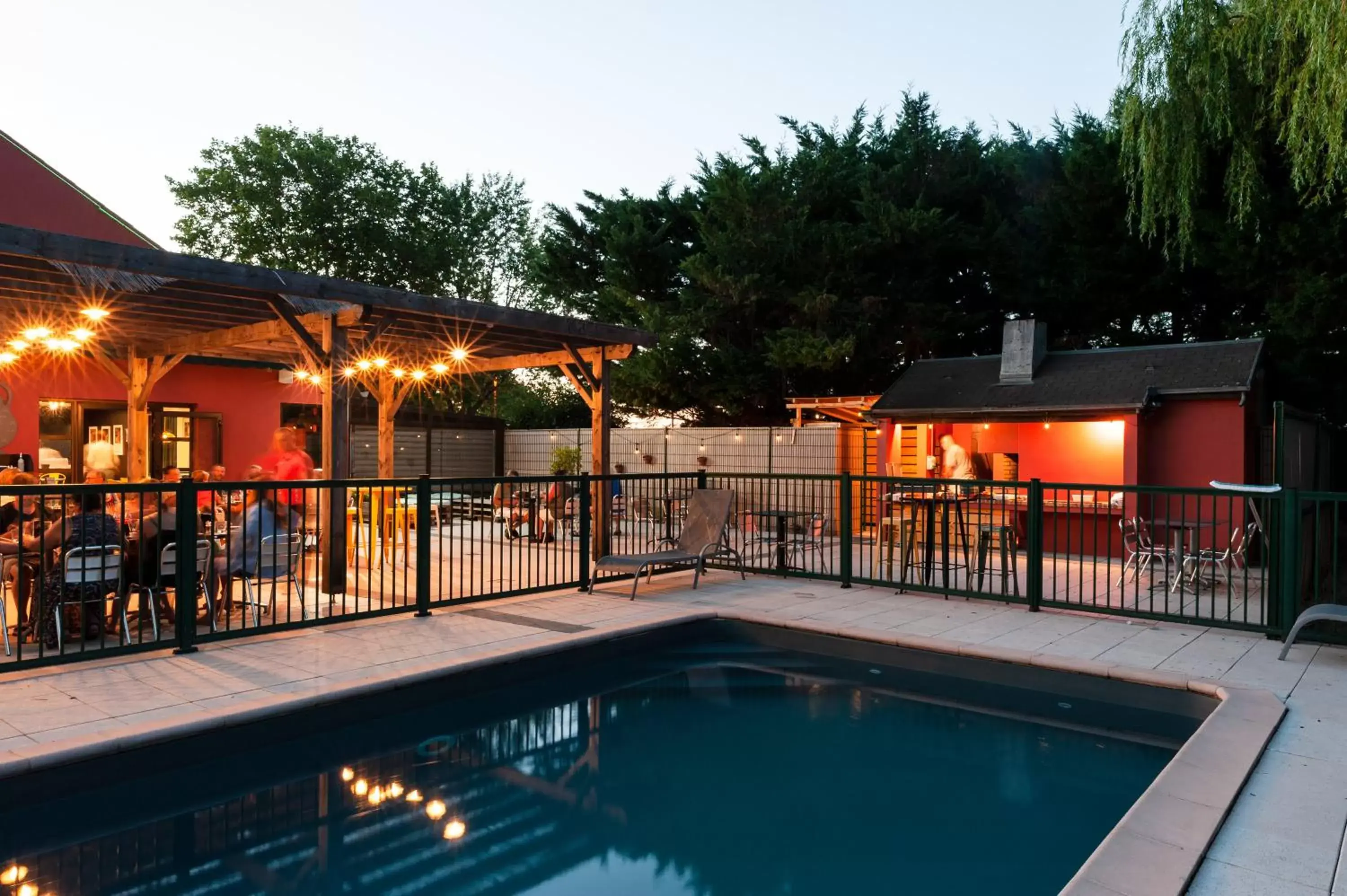 Patio, Swimming Pool in Campanile Beaune