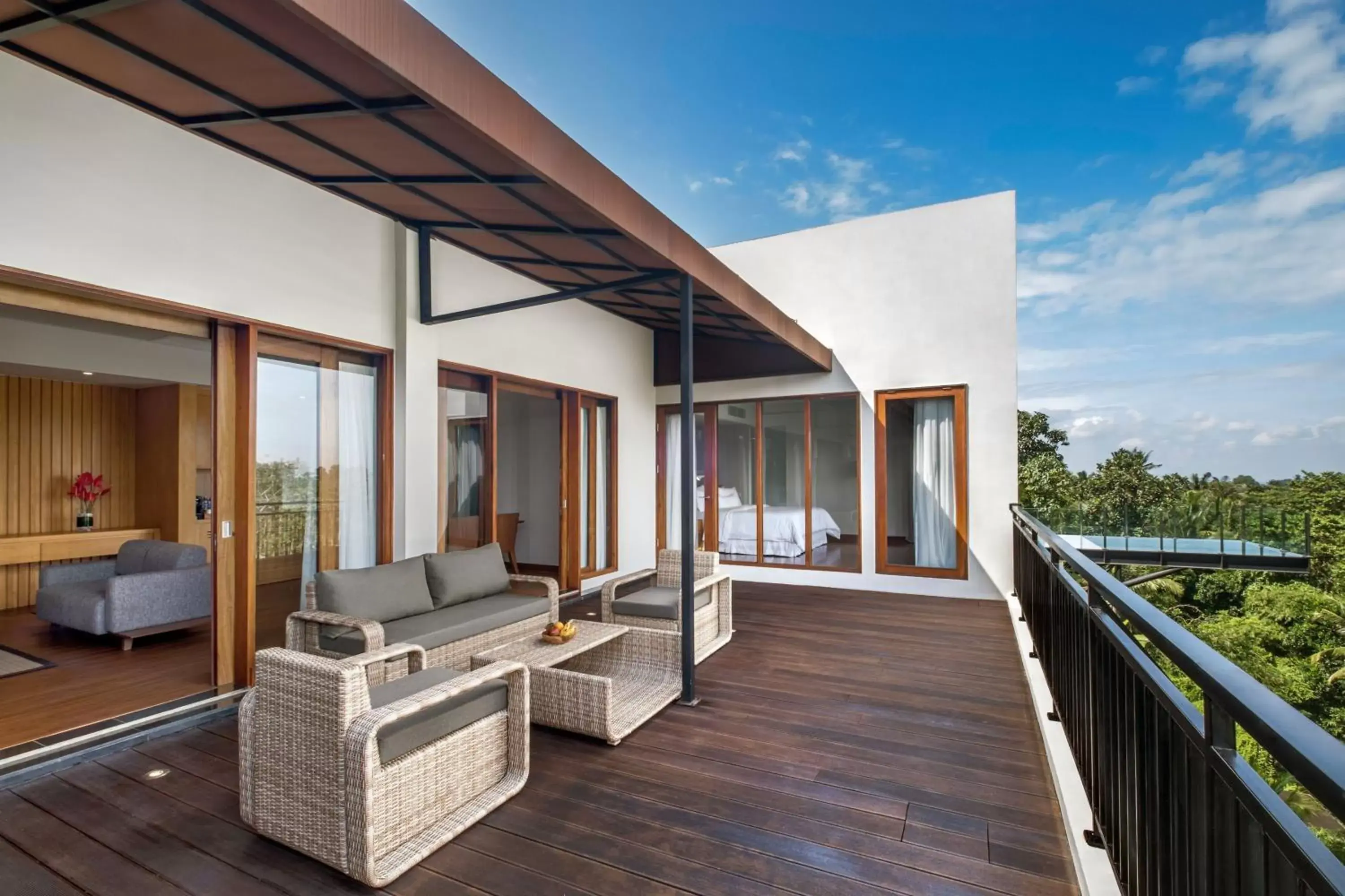Bedroom, Balcony/Terrace in Element Bali Ubud