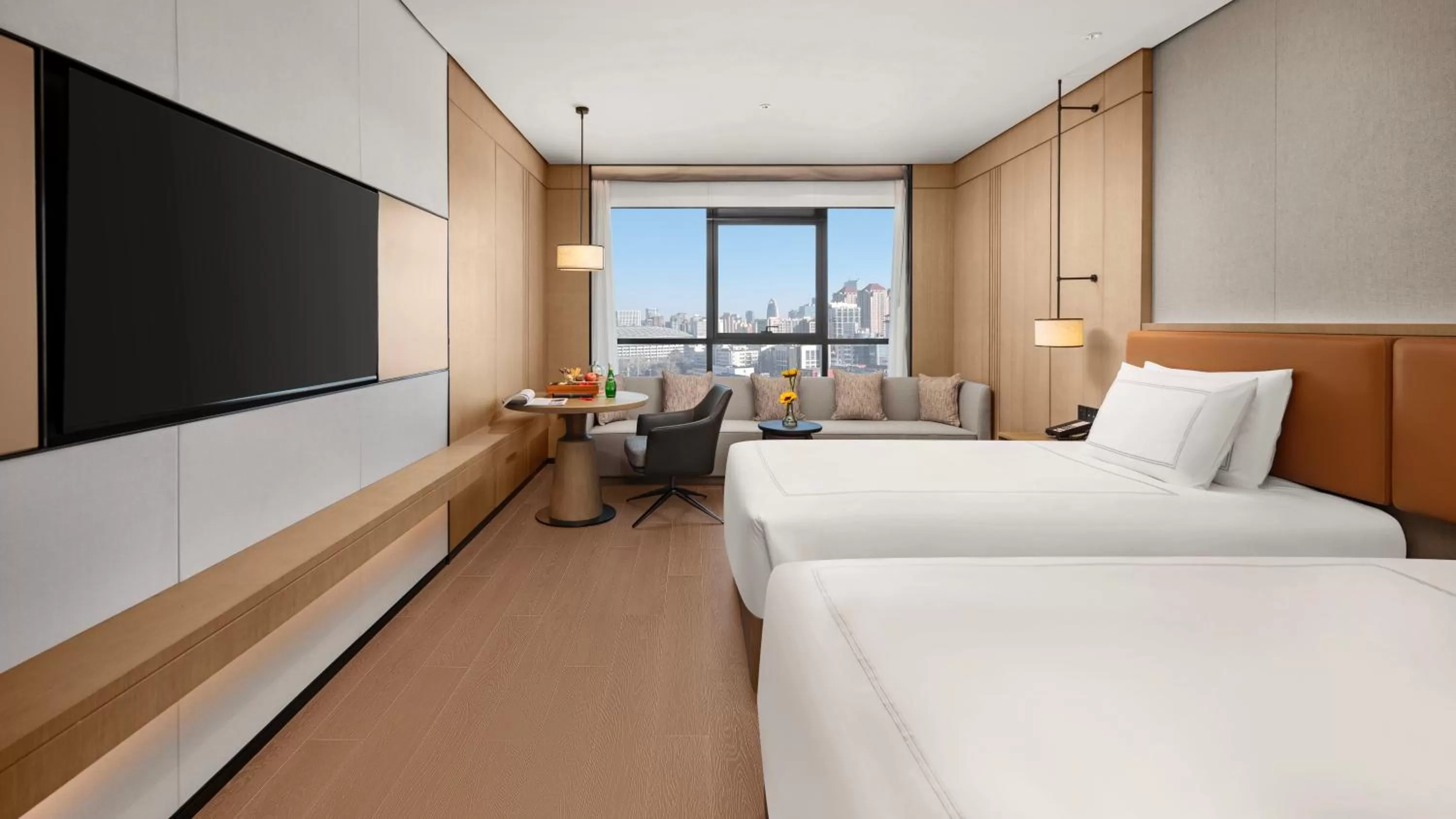 Photo of the whole room, Bed in Swissotel Beijing Hong Kong Macau Center - 1 min to subway