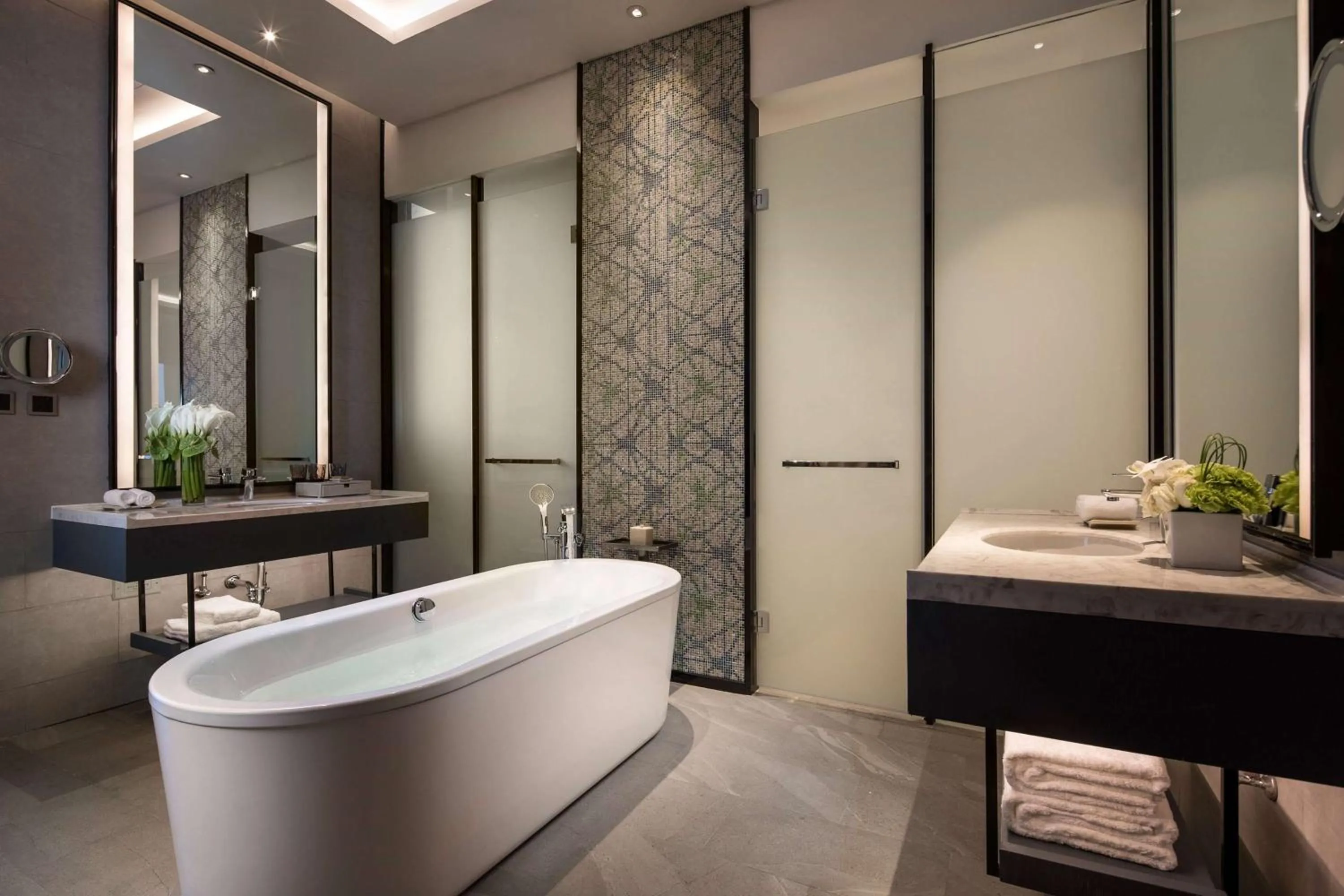 Bathroom in Doubletree By Hilton Qingdao Oriental Movie Metropolis