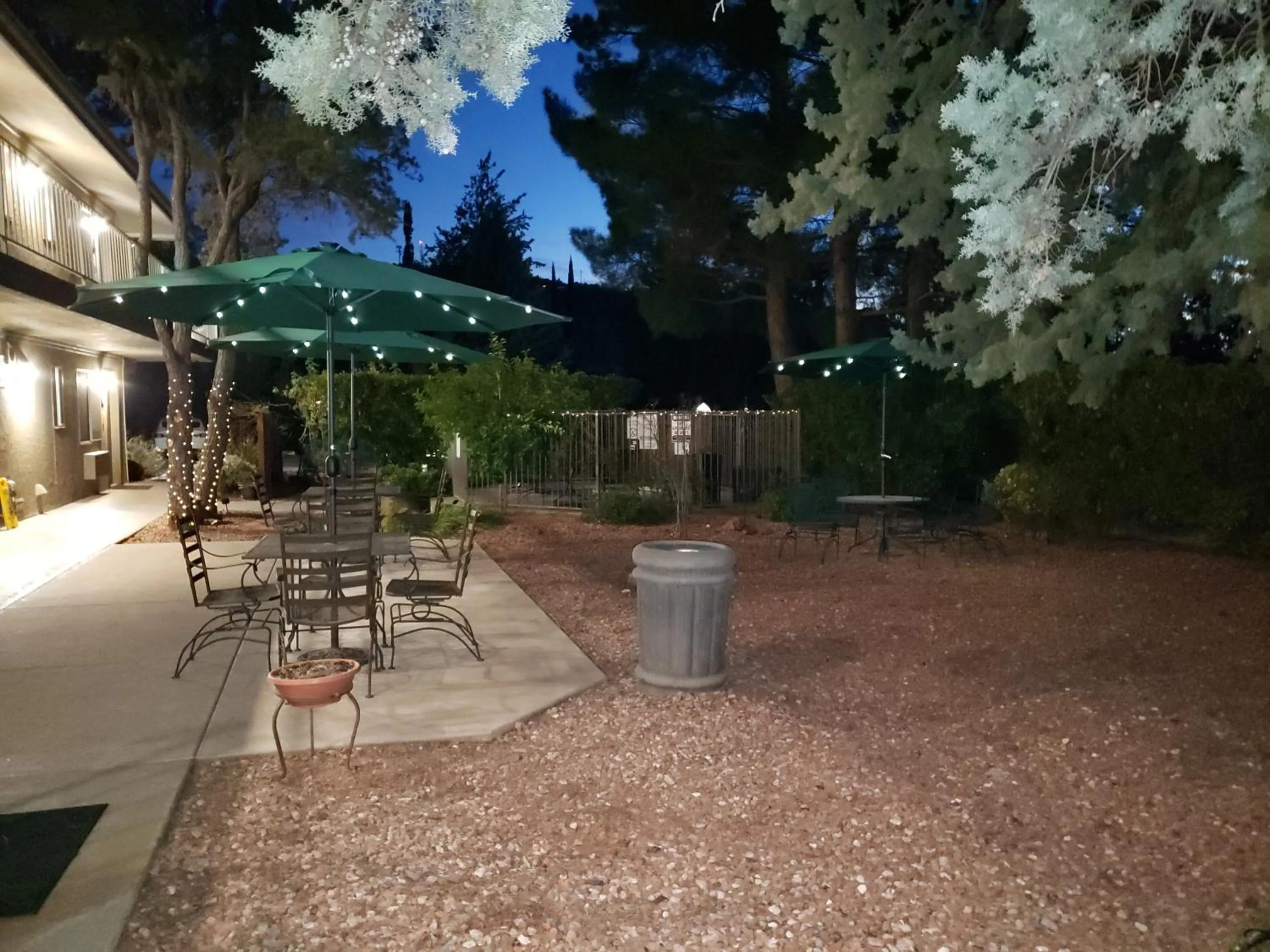 Inner courtyard view in Baby Quail Inn