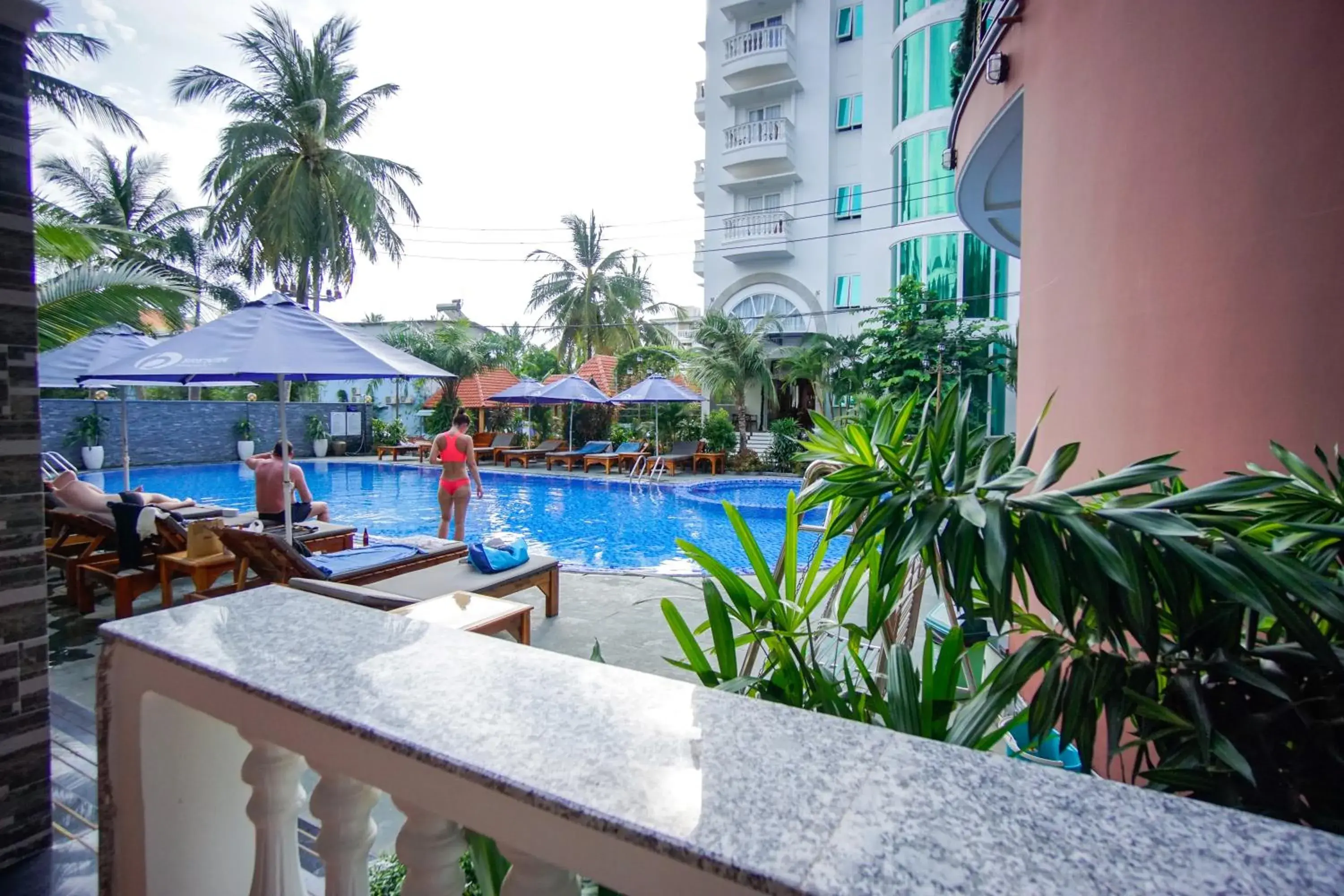 Pool view in Brenta Phu Quoc Hotel