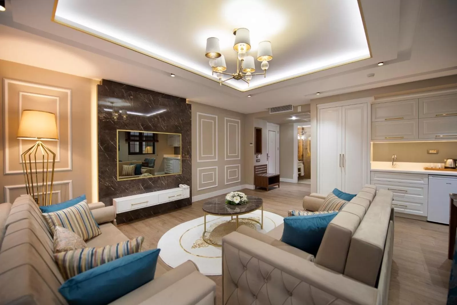 Living room in Elysium Green Suites