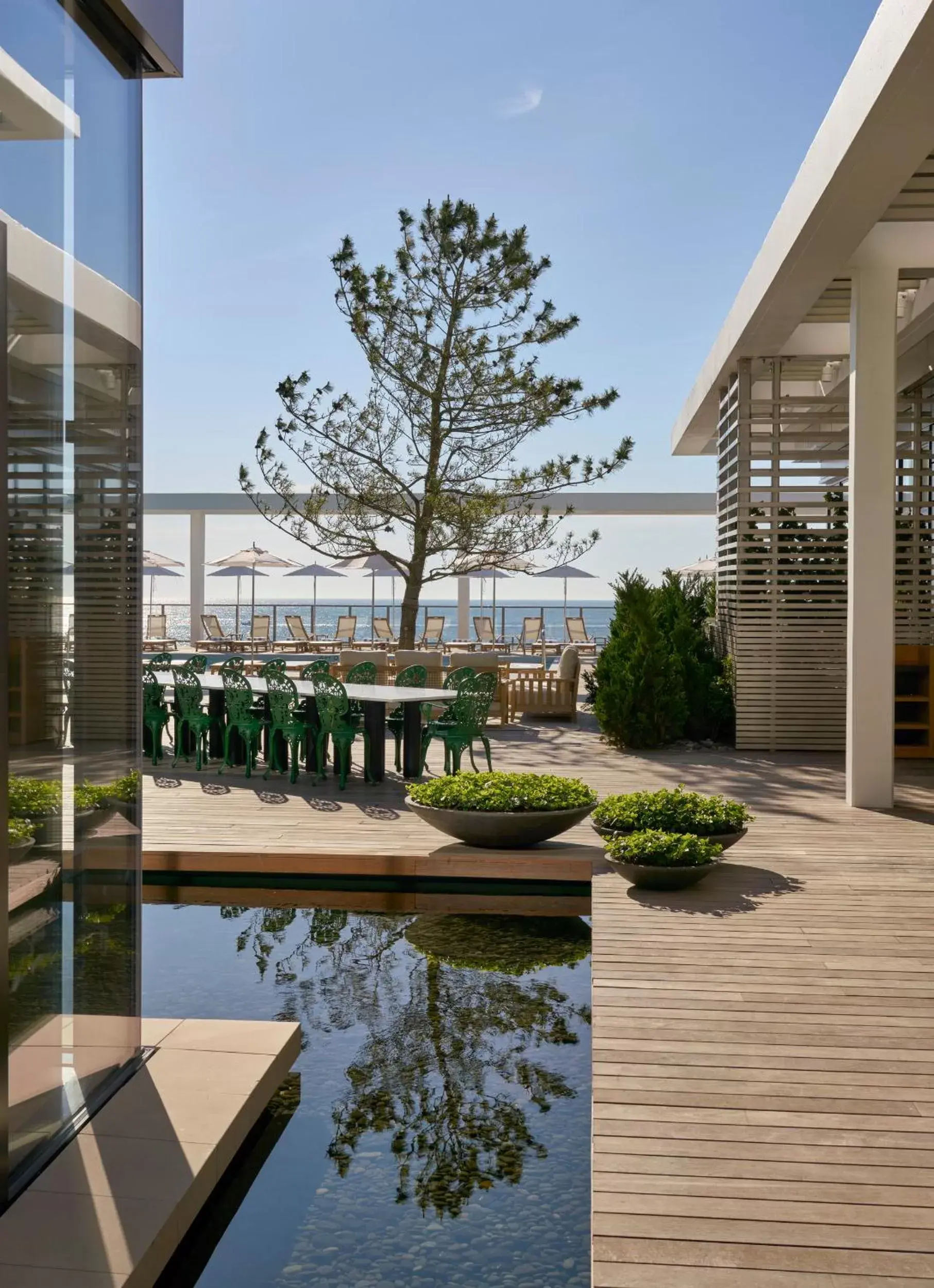 Patio in Asbury Ocean Club Hotel