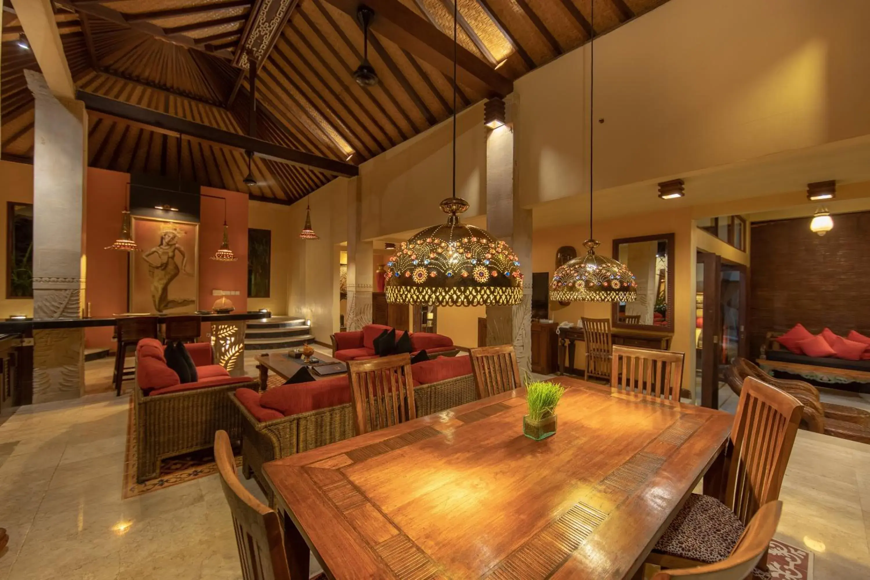 Living room, Lounge/Bar in Bidadari Private Villas & Retreat