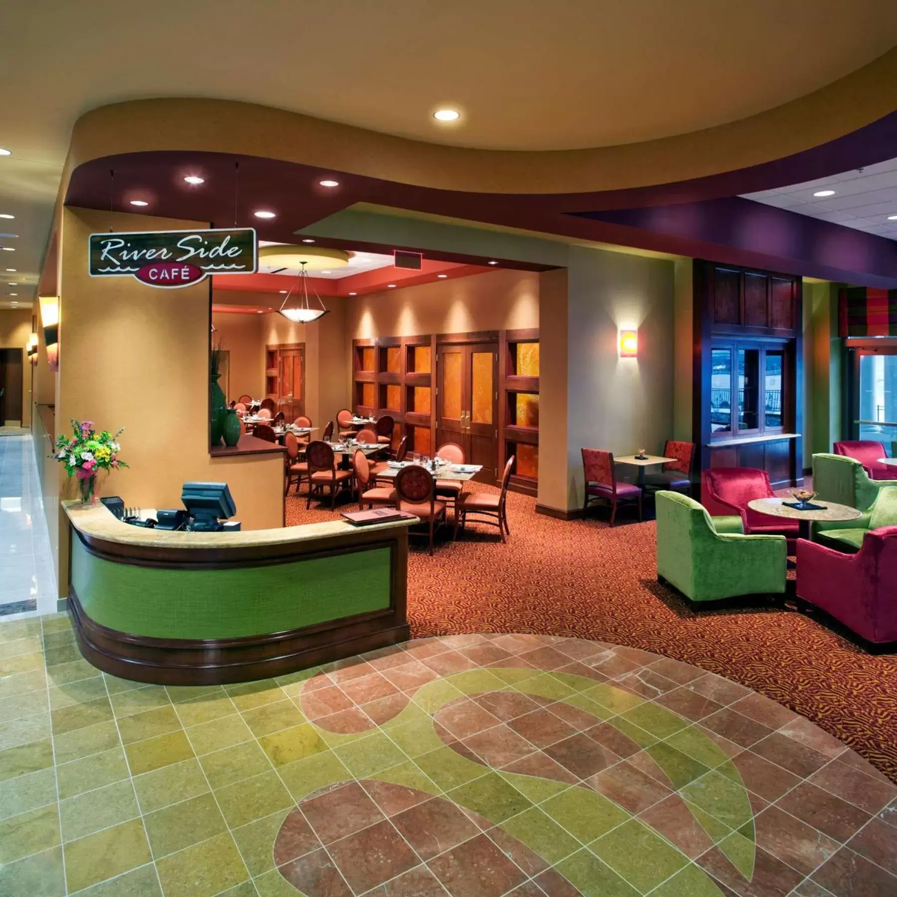 Restaurant/places to eat, Lobby/Reception in Embassy Suites East Peoria Hotel and Riverfront Conference Center