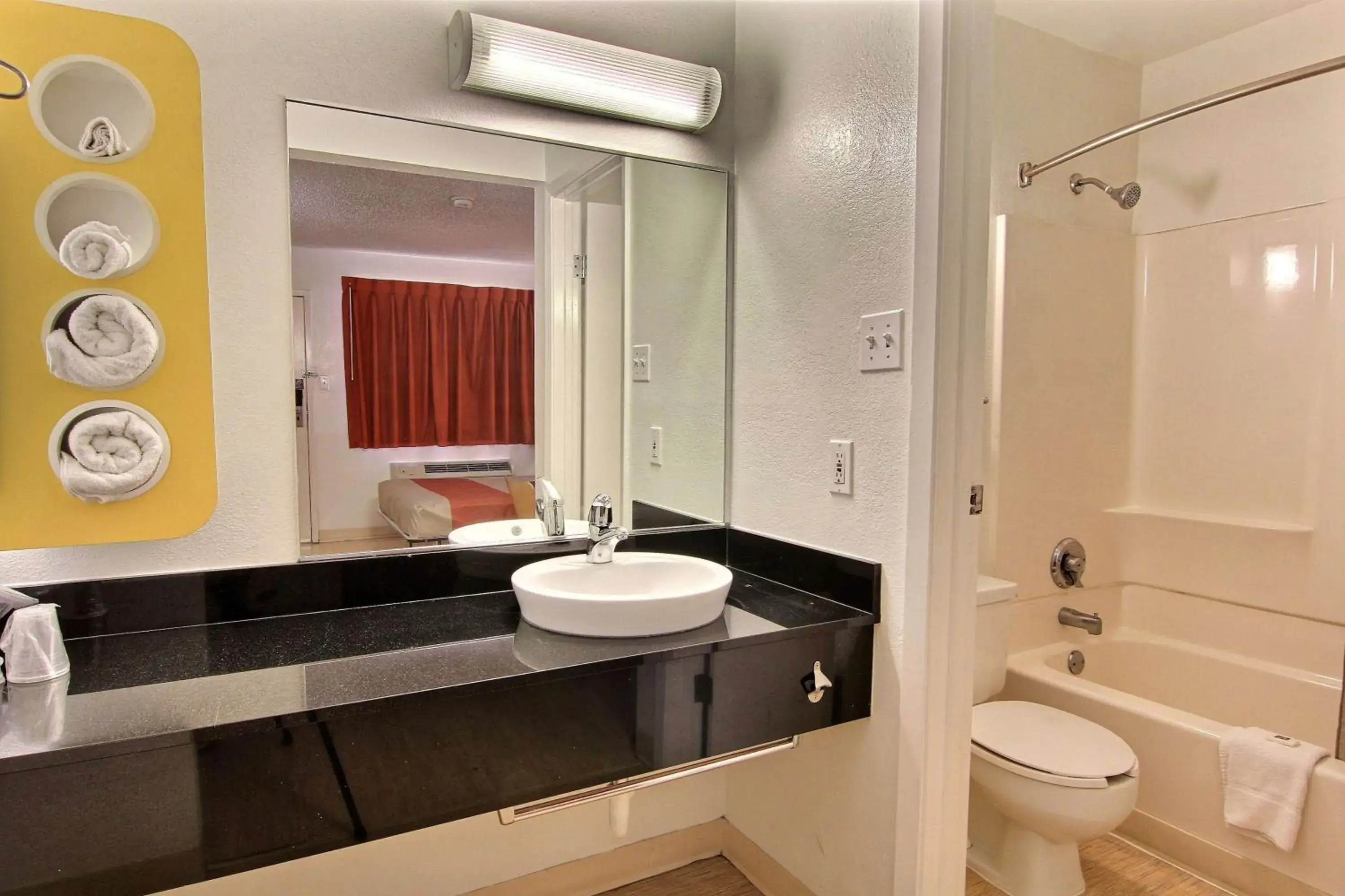 Photo of the whole room, Bathroom in Motel 6-Austin, TX