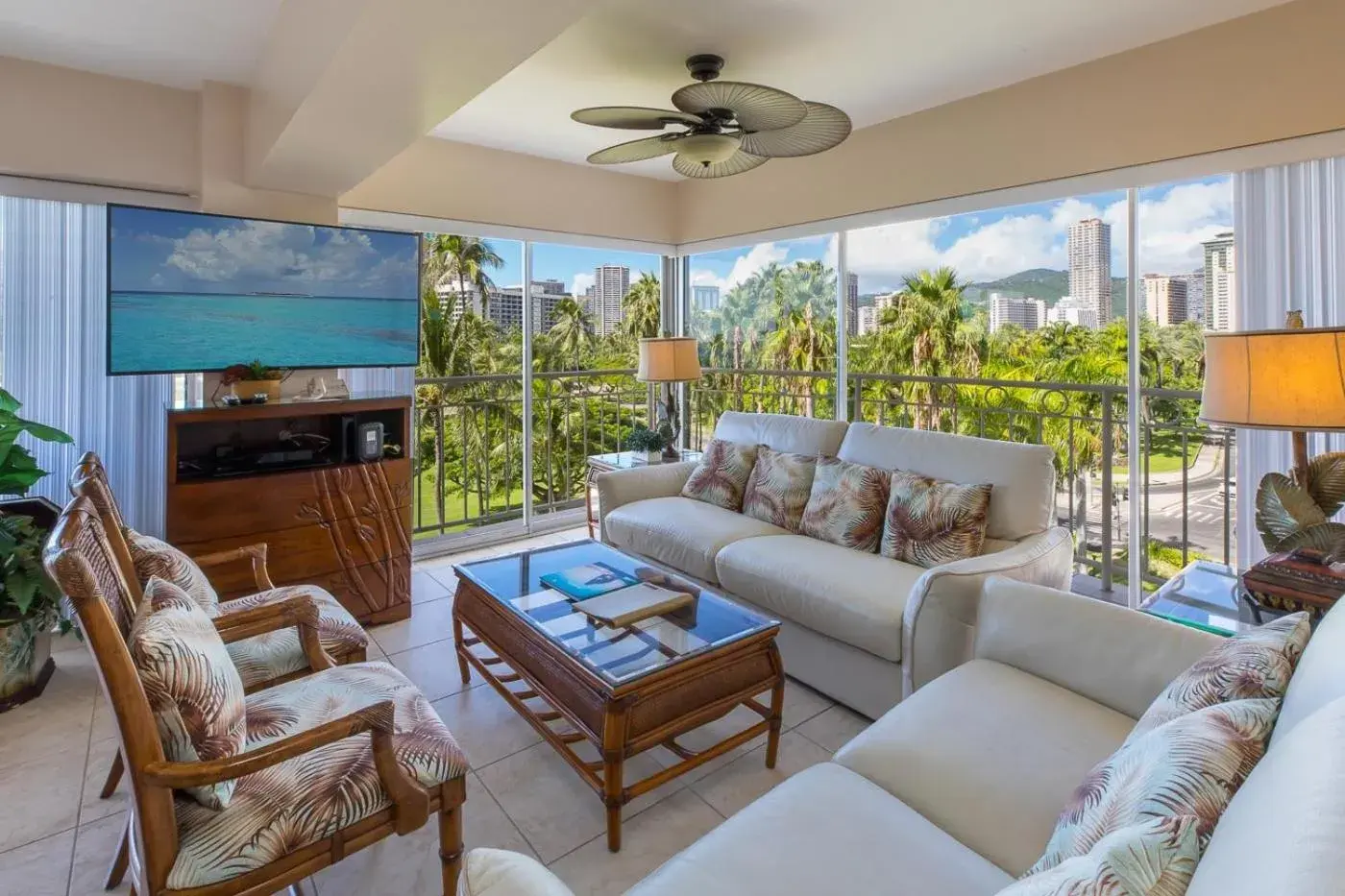 Seating Area in Waikiki Shore by Outrigger