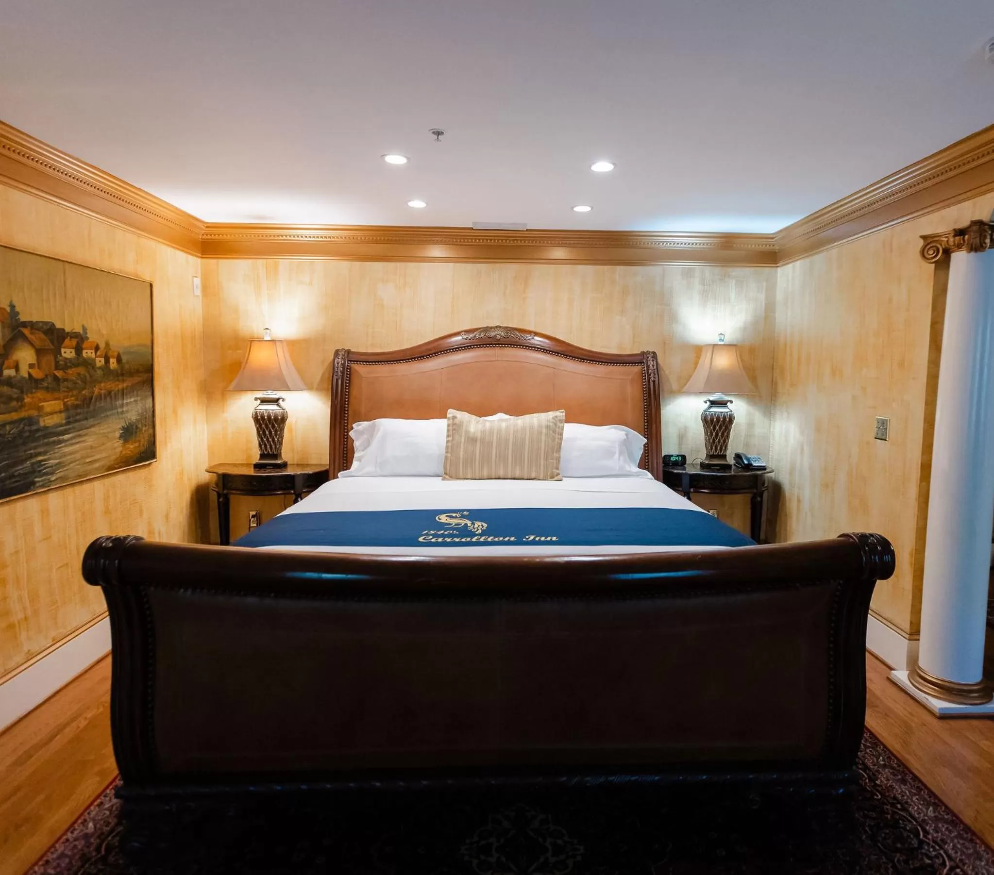 Bed in 1840s Carrollton Inn