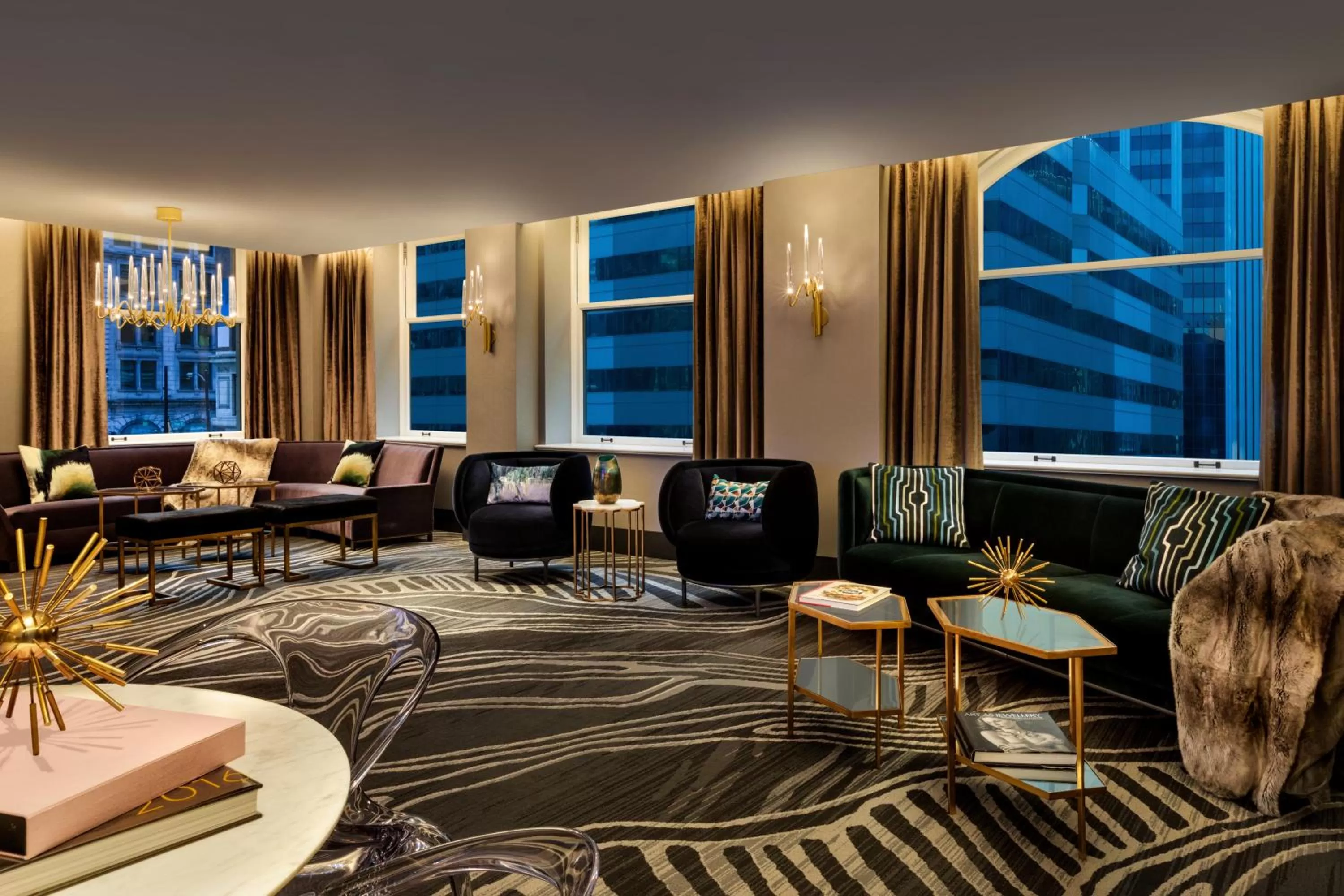 Living room in EXchange Hotel Vancouver