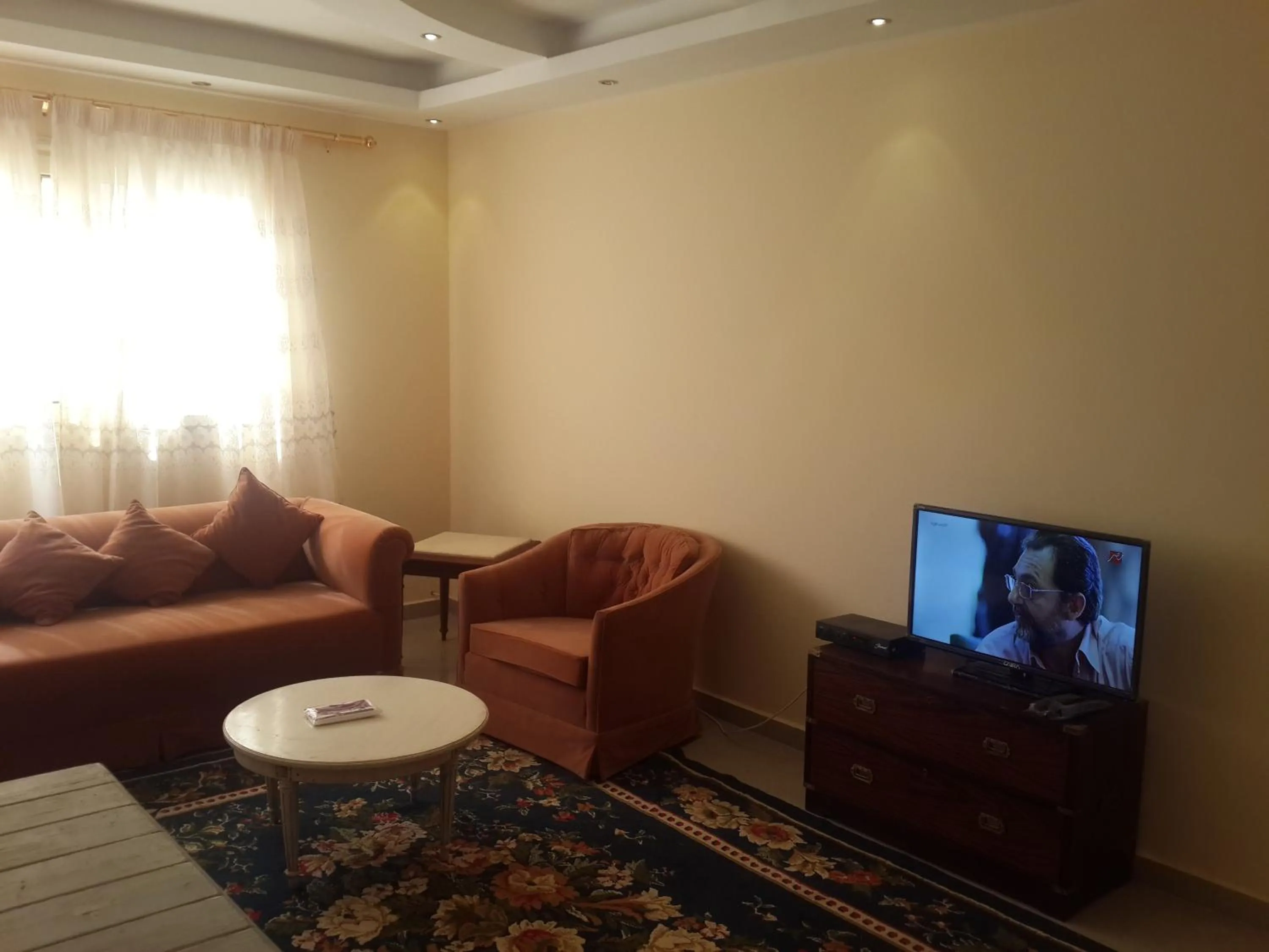 Communal lounge/ TV room in Alexander The Great Hotel