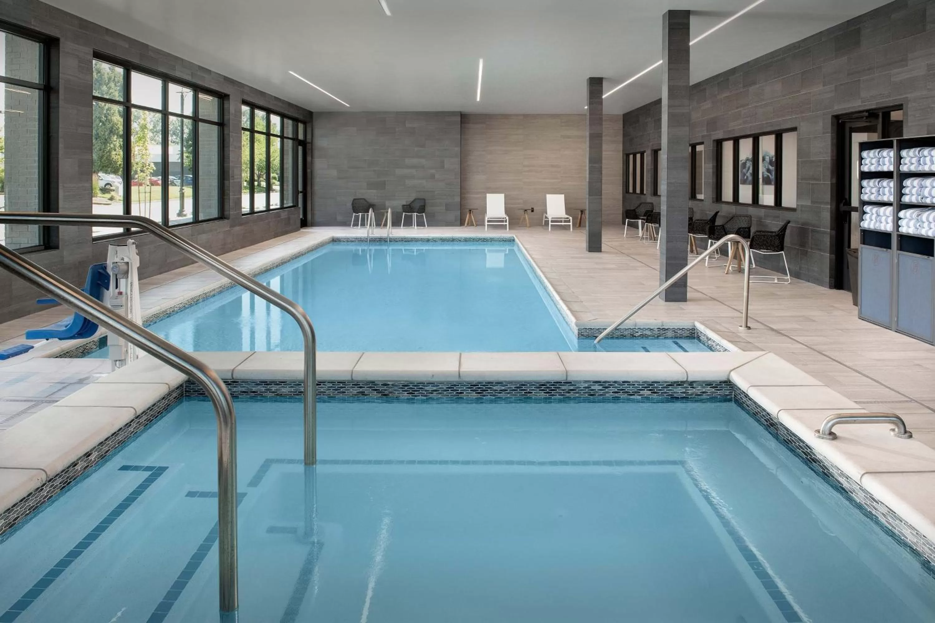 Swimming pool in Element Seattle Sea-Tac Airport